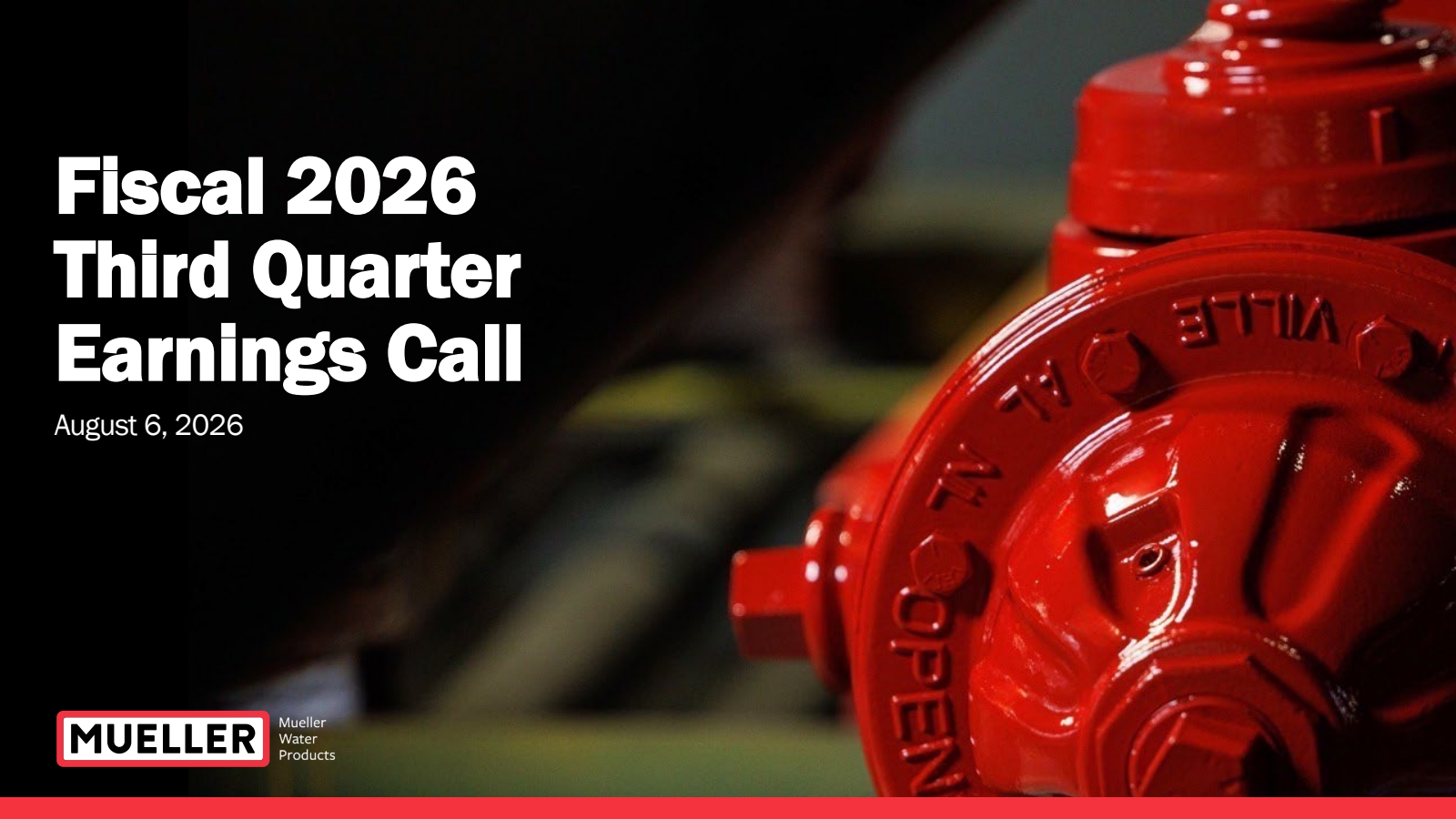 Mueller Water Products' Q3 2026 Slide Deck