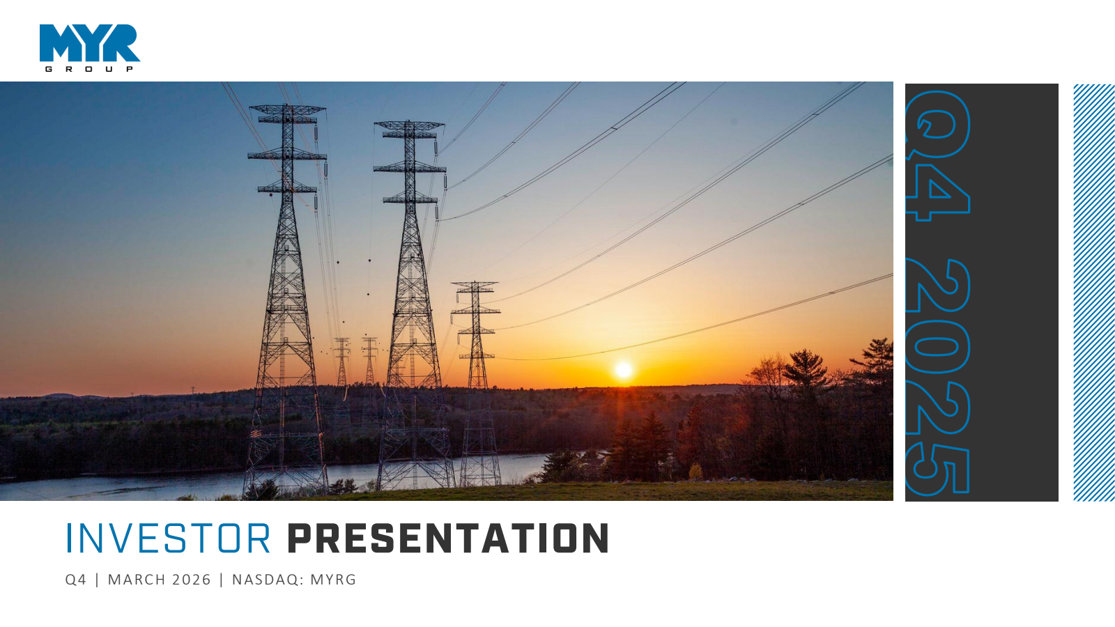 MYR Group's Q4 2025 Slide Deck
