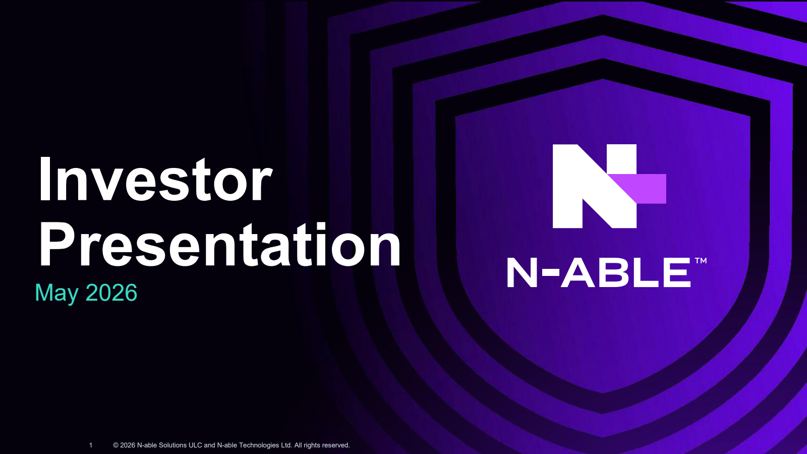 N-able's Q1 2026 Slide Deck