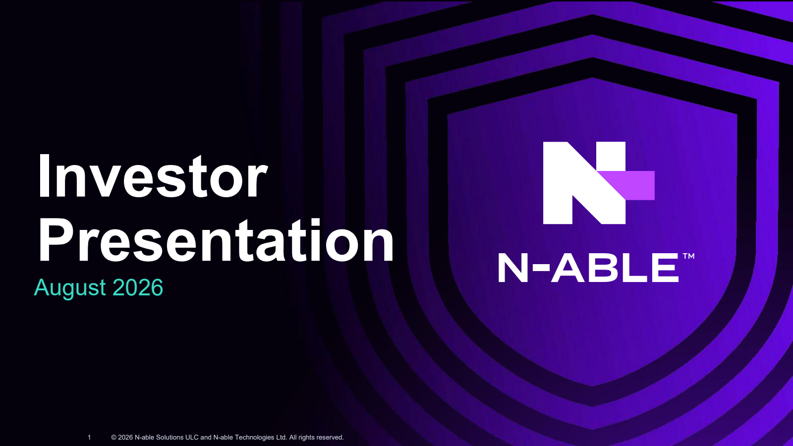 N-able's Q2 2026 Slide Deck
