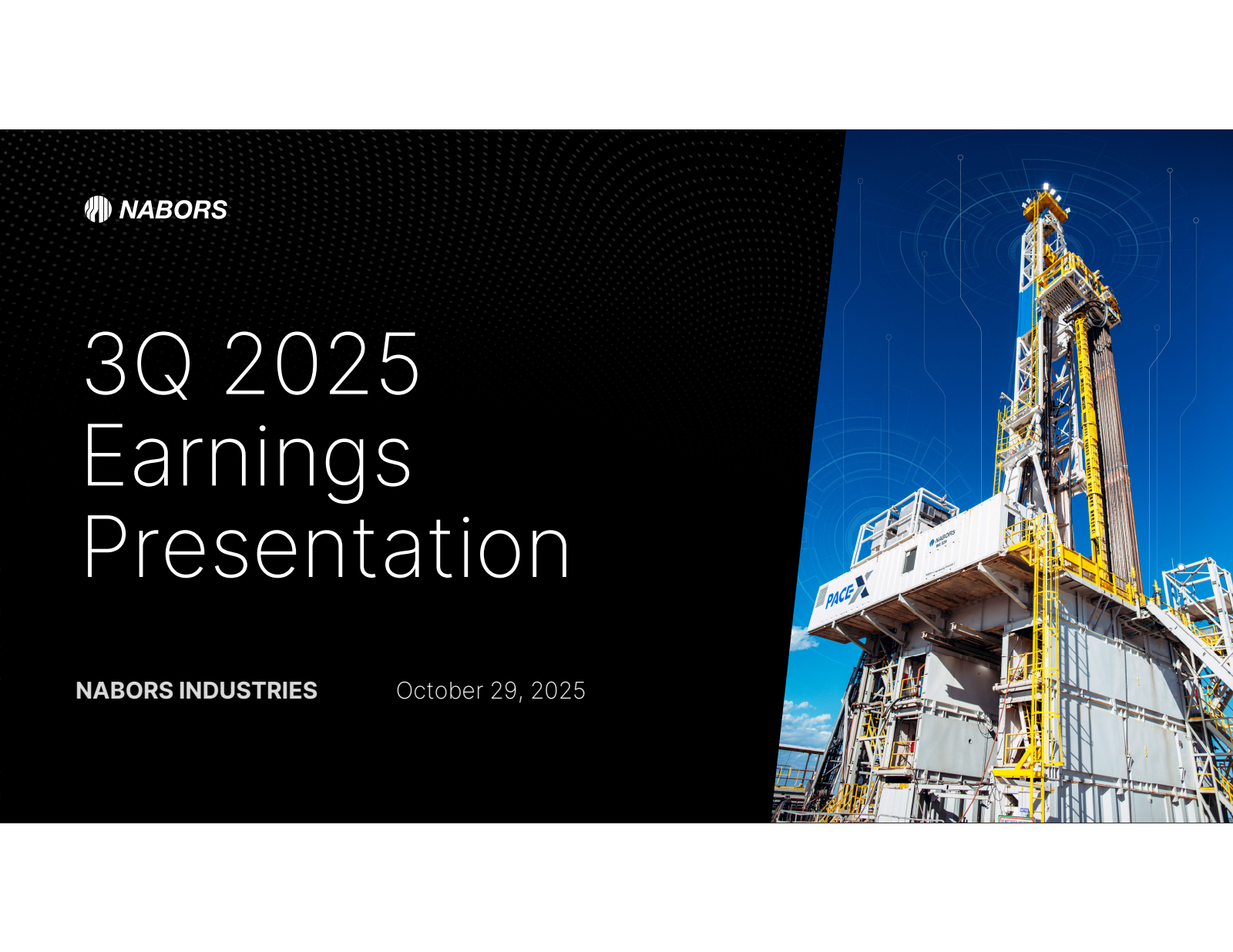 Nabors Industries' Q3 2025 Slide Deck