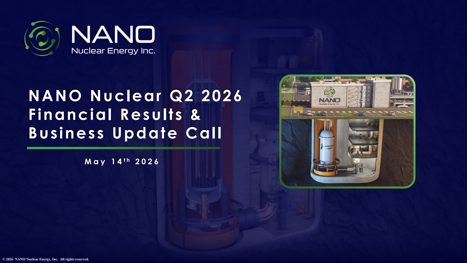 Nano Nuclear Energy's Q2 2026 Slide Deck