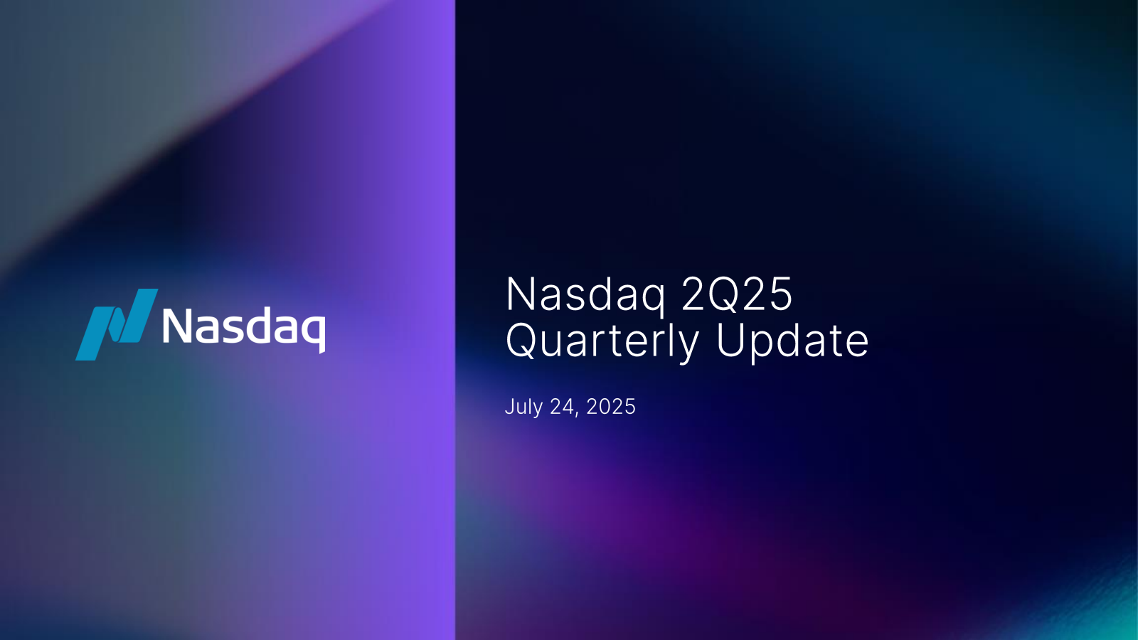 Nasdaq's Q2 2025 Slide Deck