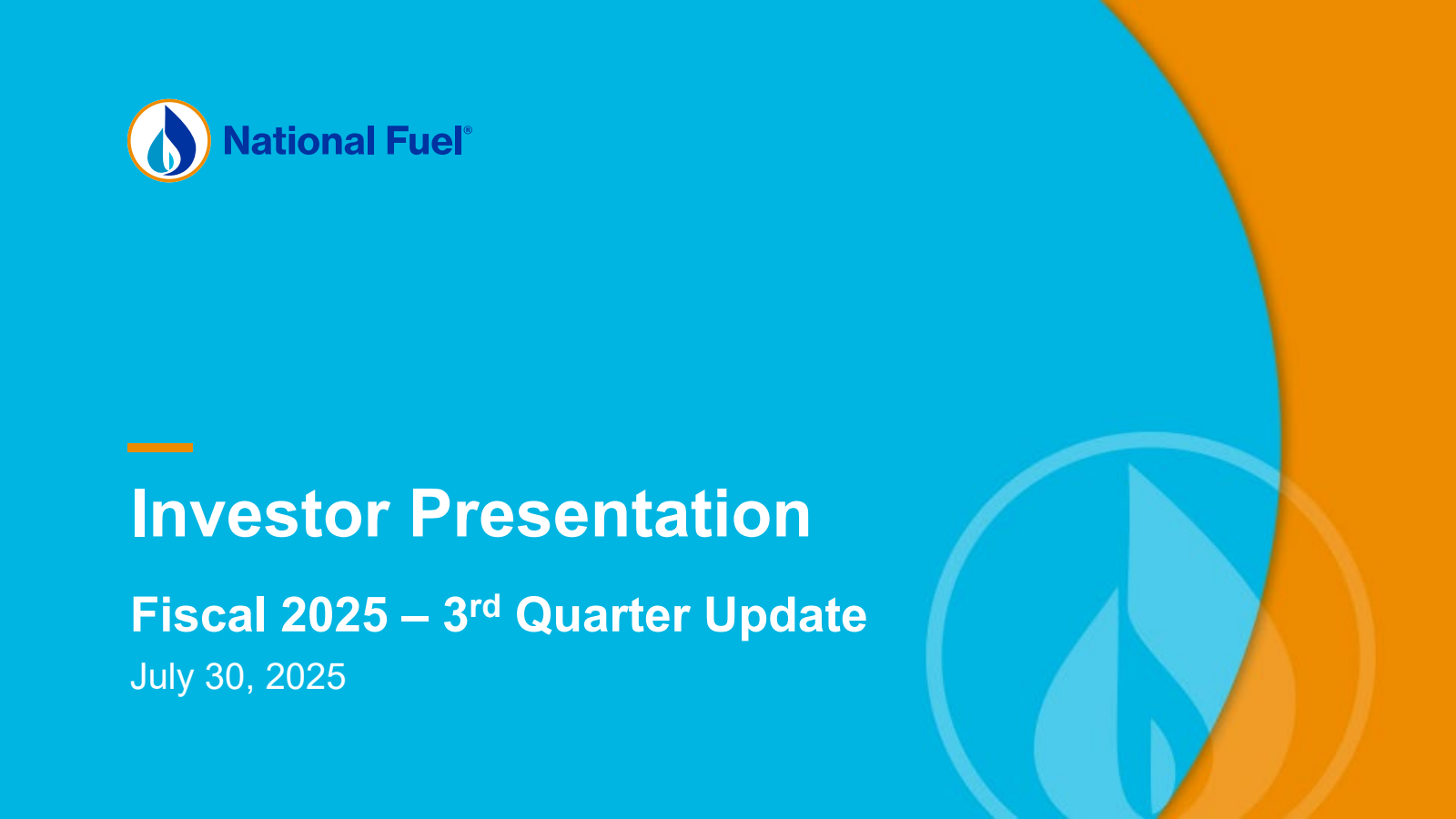 National Fuel Gas' Q3 2025 Slide Deck
