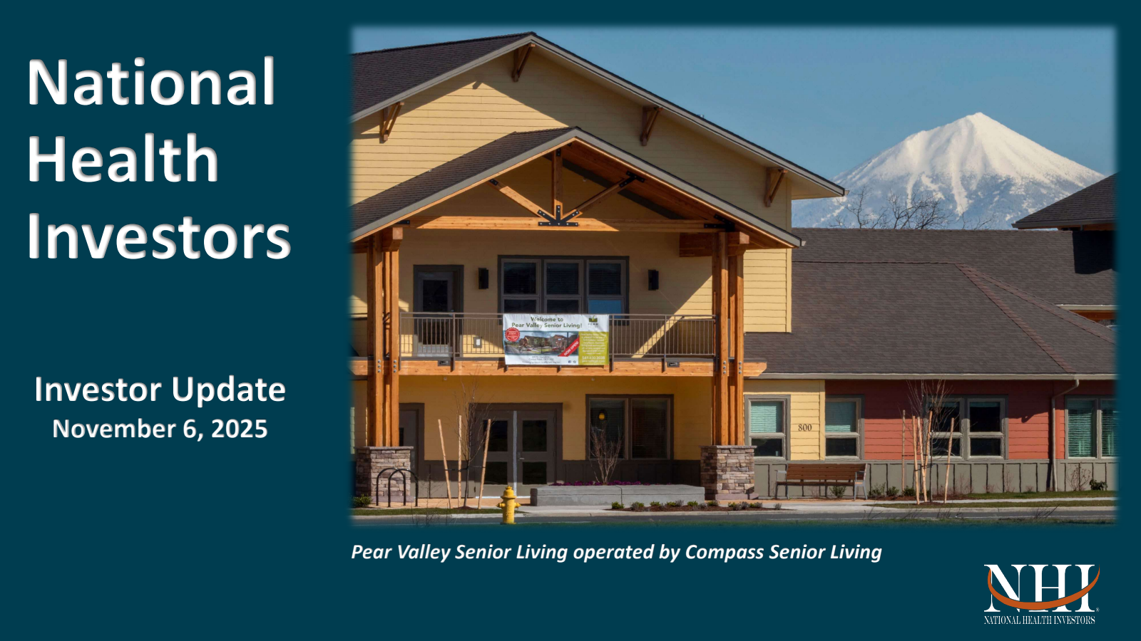 National Health Investors' Q3 2025 Slide Deck