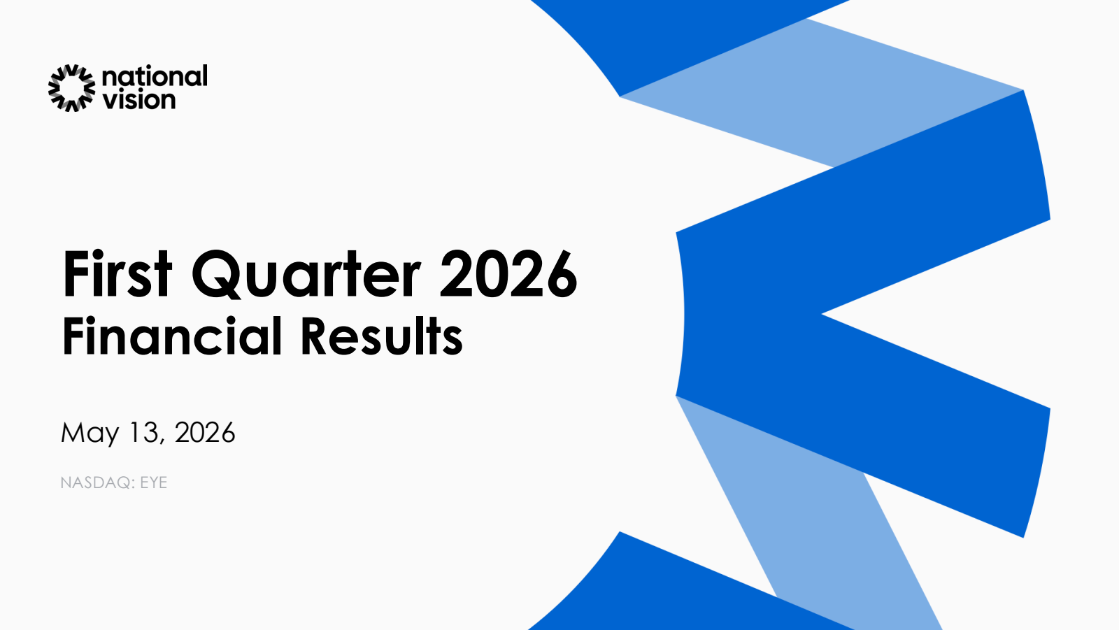 National Vision's Q1 2026 Slide Deck