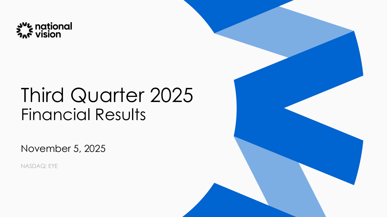 National Vision's Q3 2025 Slide Deck