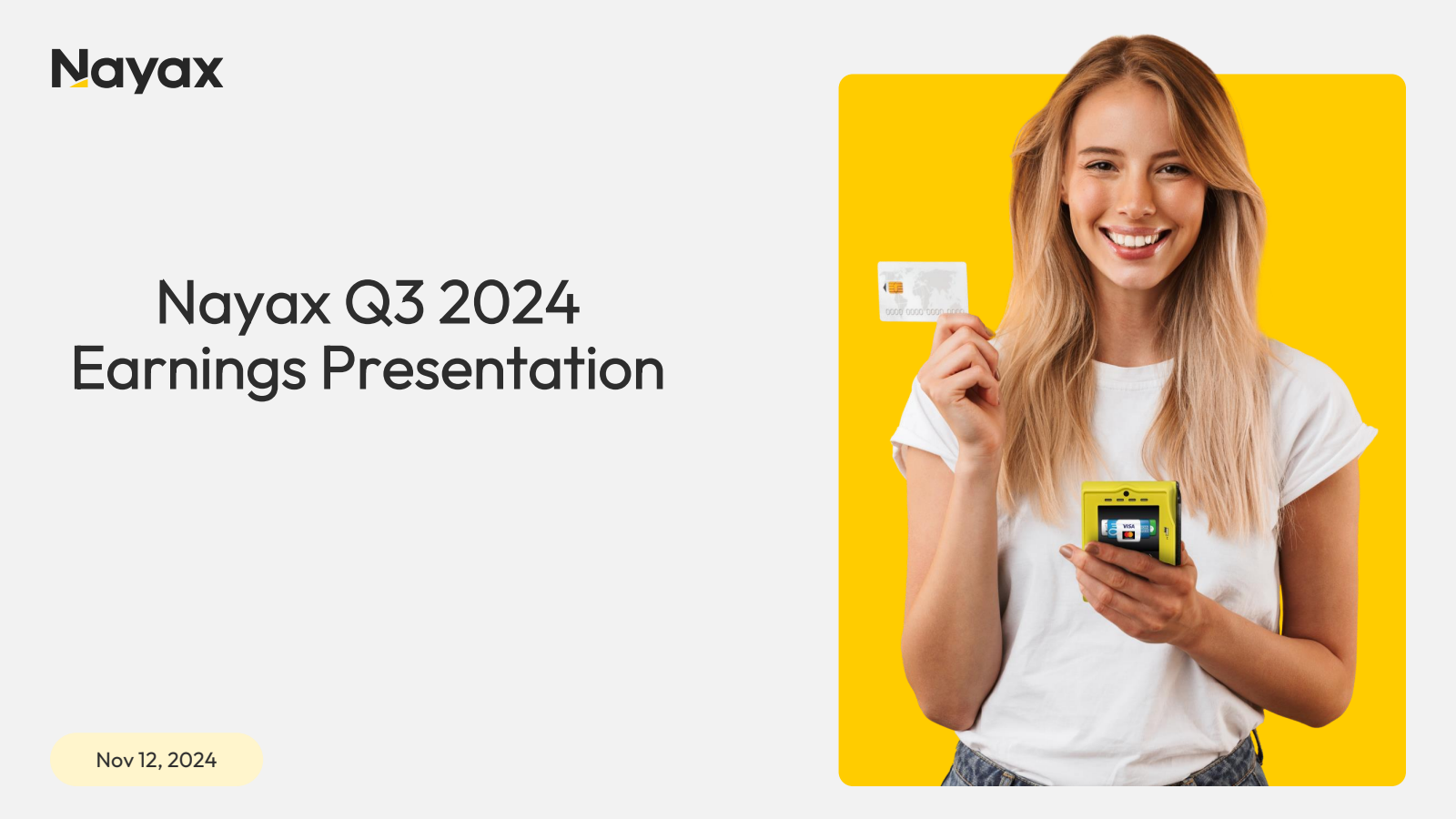 Nayax's Q3 2024 Slide Deck