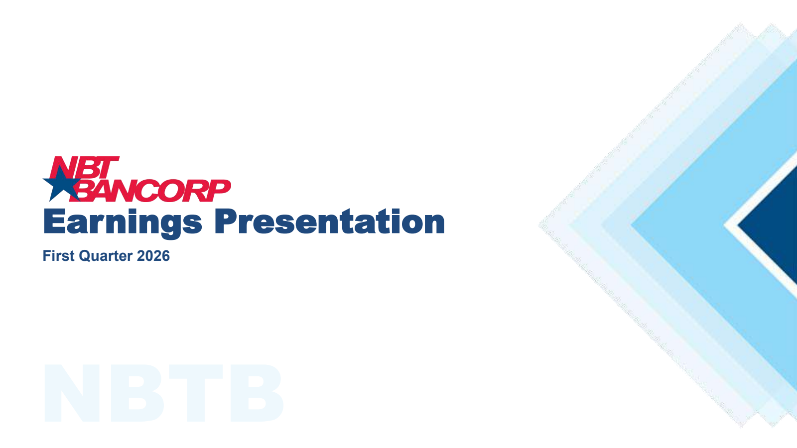 NBT Bancorp's Q1 2026 Slide Deck