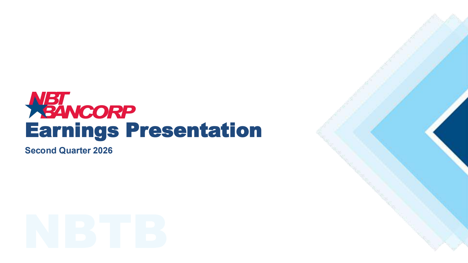 NBT Bancorp's Q2 2026 Slide Deck
