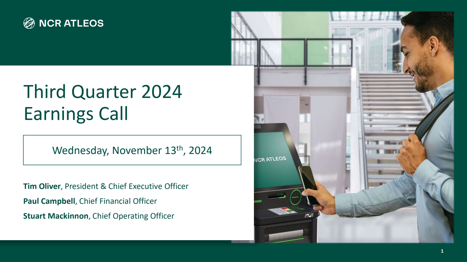 NCR Atleos' Q3 2024 Slide Deck
