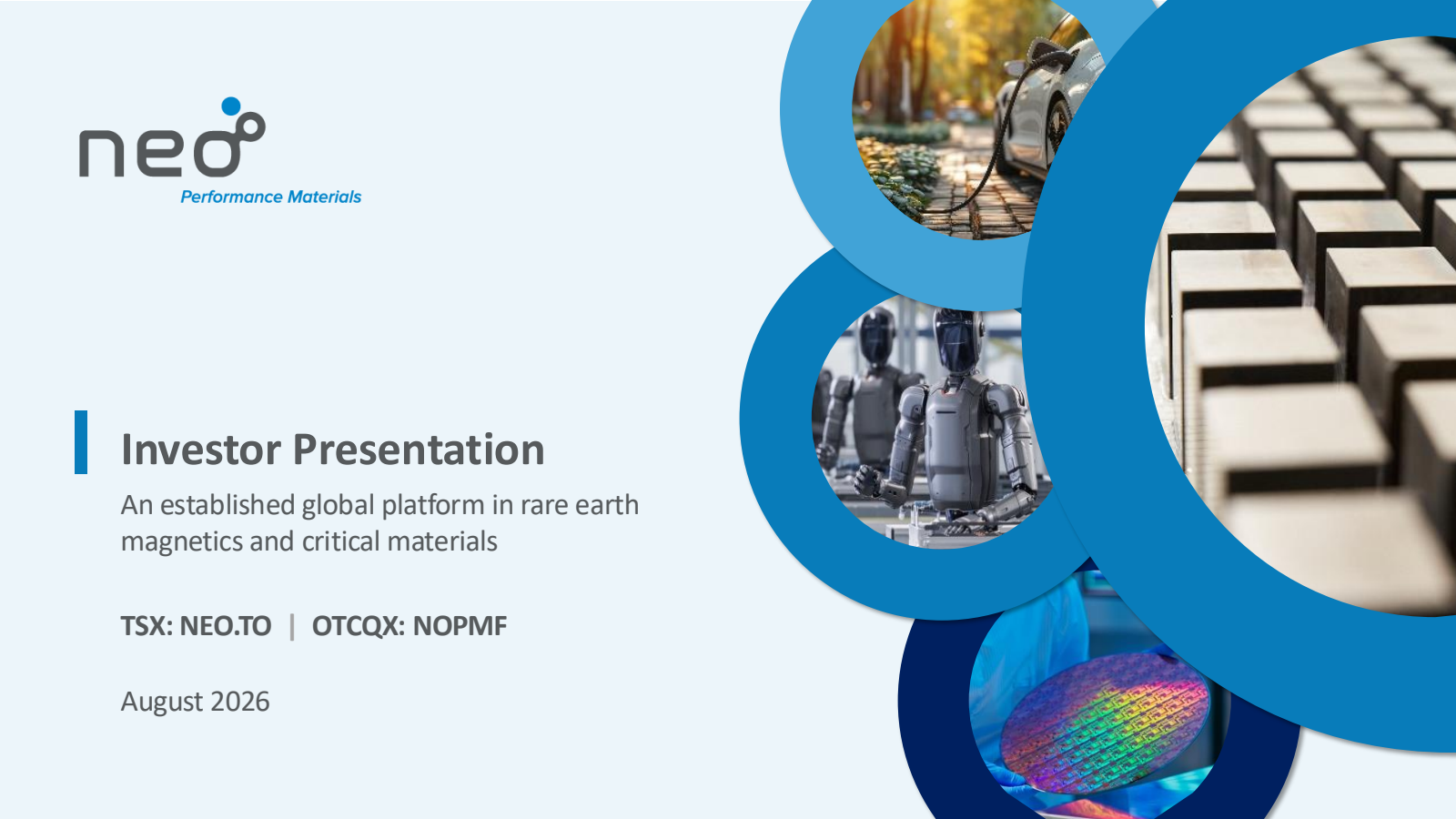 Neo Performance Materials' Q2 2026 Slide Deck