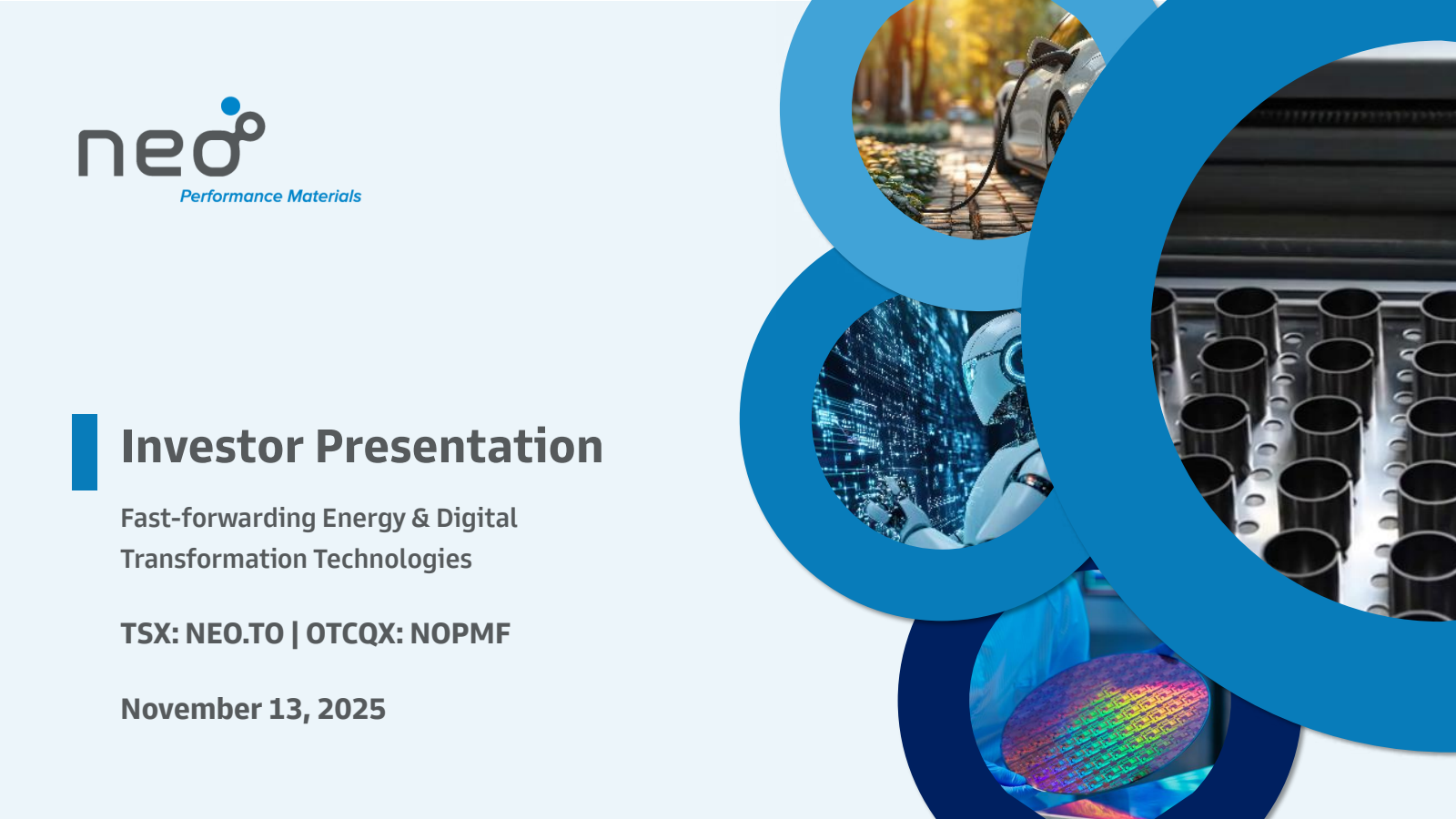Neo Performance Materials' Q3 2025 Slide Deck