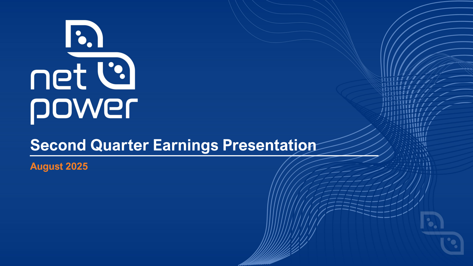 NET Power's Q2 2025 Slide Deck