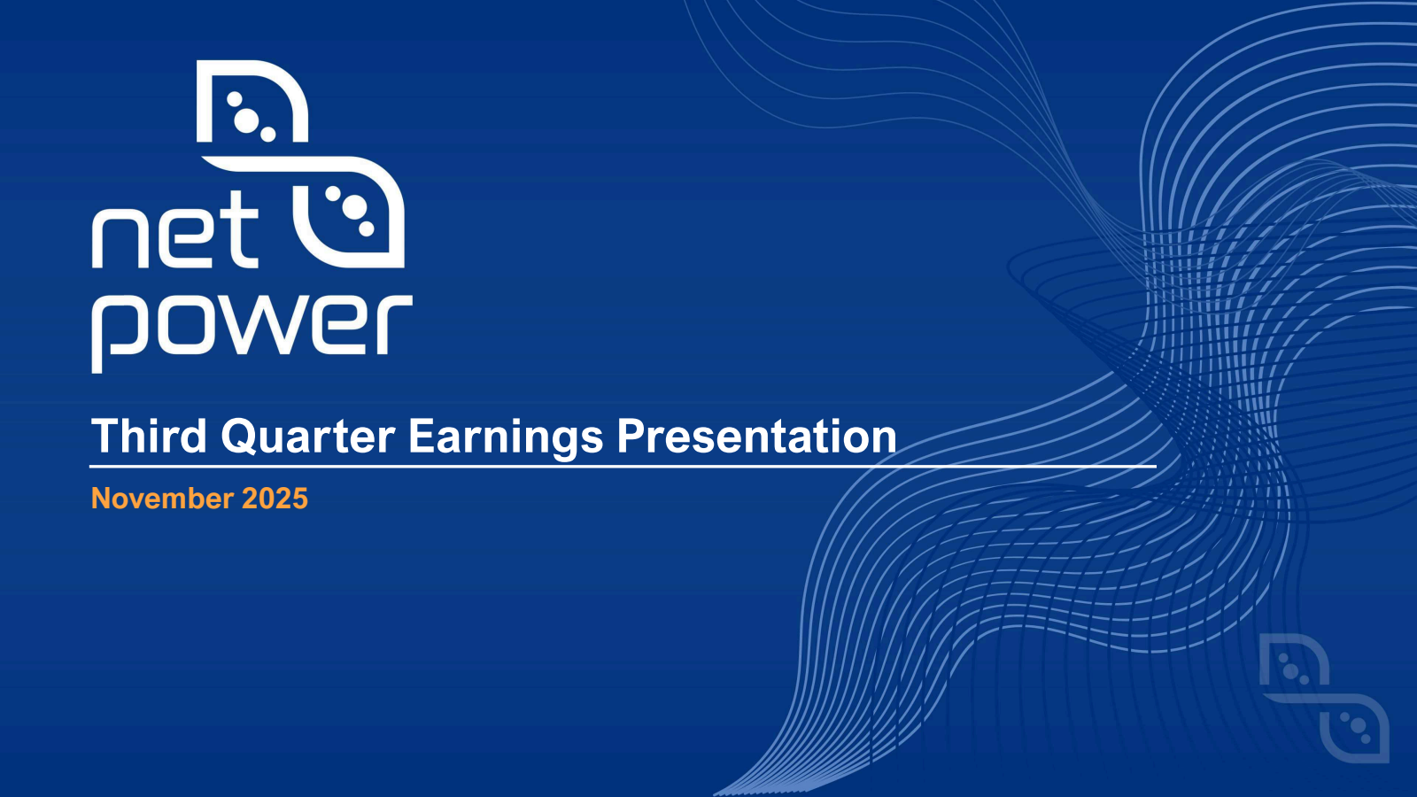 NET Power's Q3 2025 Slide Deck