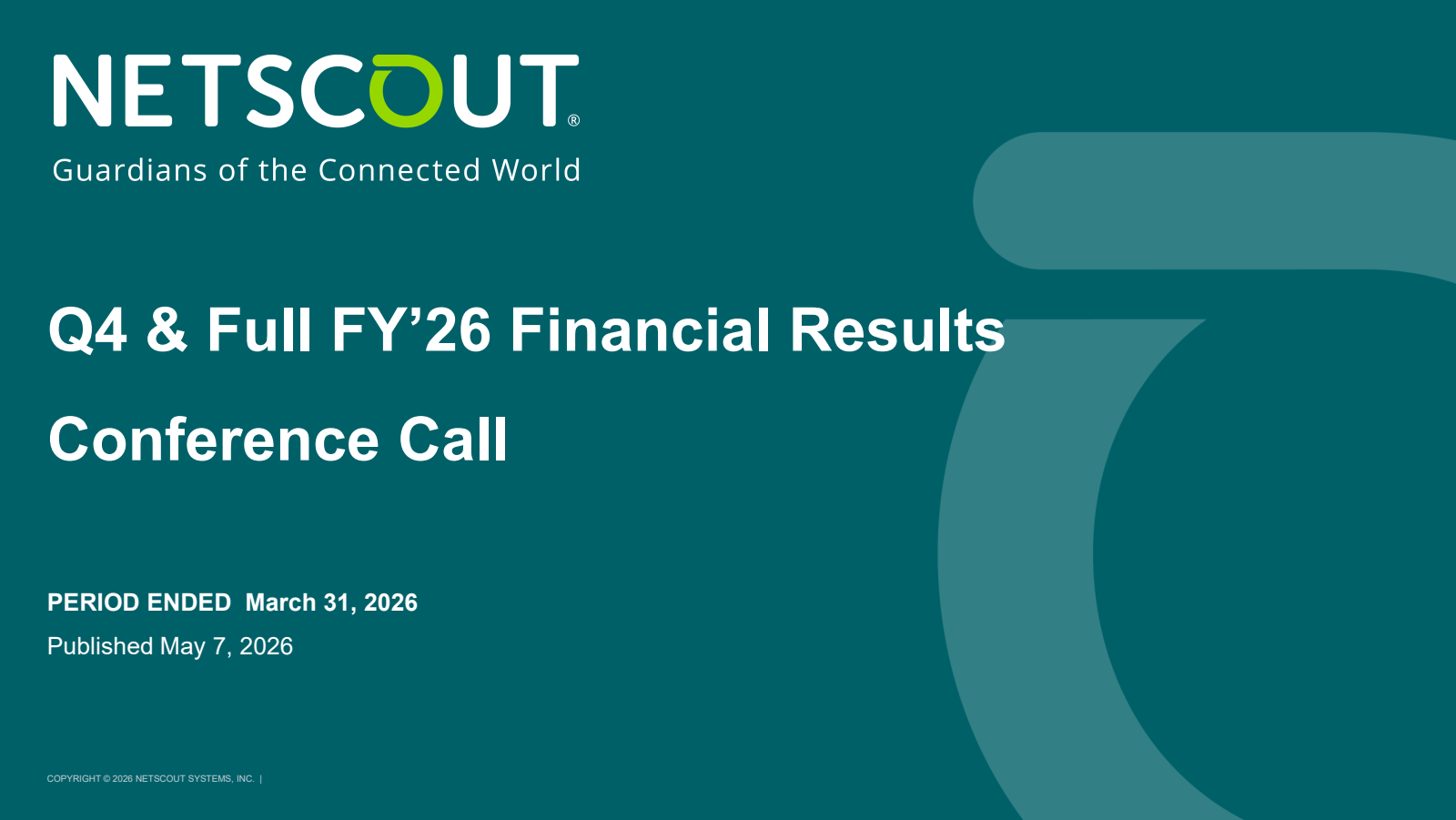 NetScout Systems' Q4 2026 Slide Deck