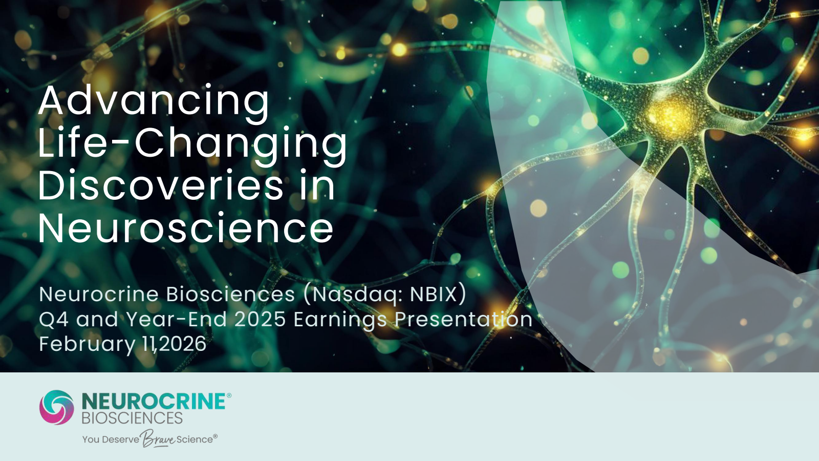 Neurocrine Biosciences' Q4 2025 Slide Deck