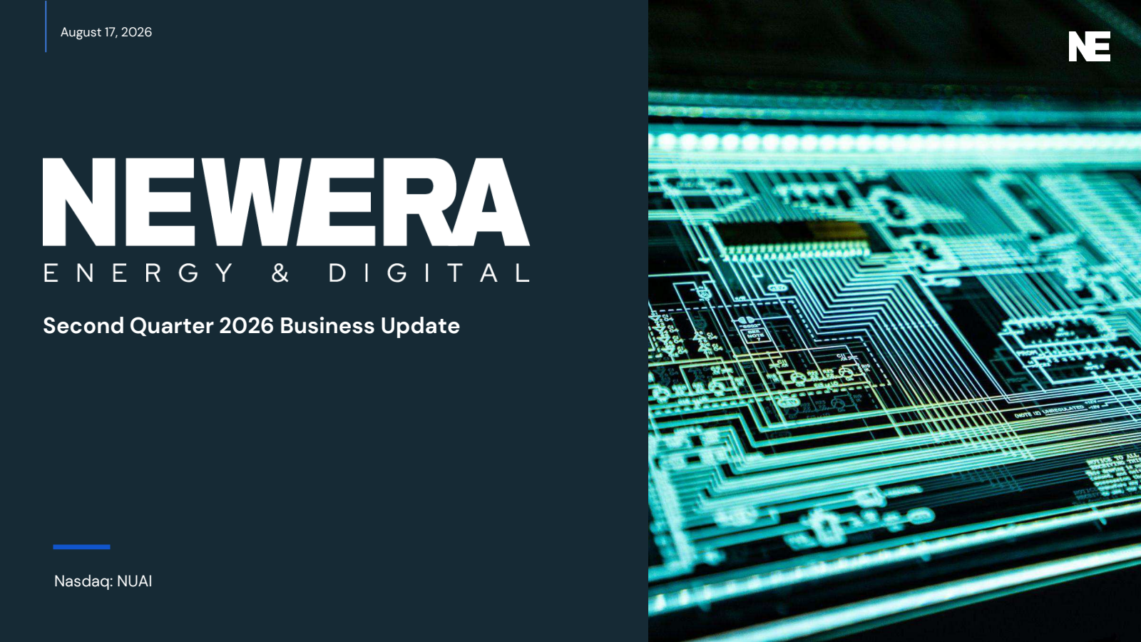 New Era Energy & Digital's Q2 2026 Slide Deck