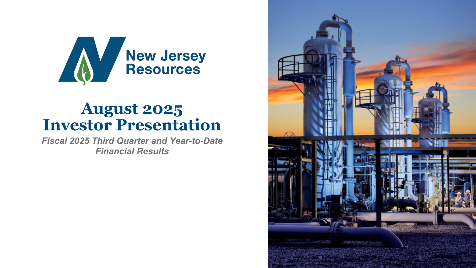 NewJersey Resources' Q3 2025 Slide Deck