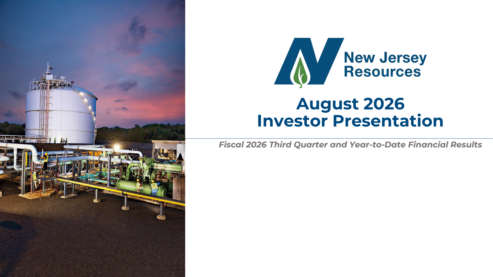 NewJersey Resources' Q3 2026 Slide Deck