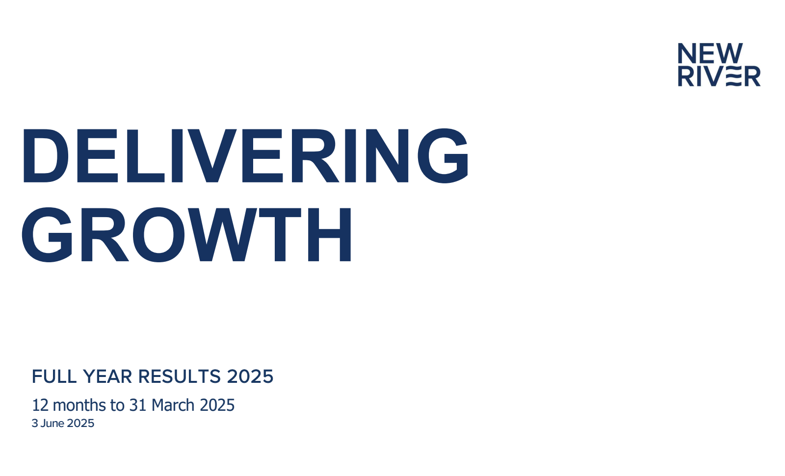 NewRiver REIT's H2 2025 Slide Deck