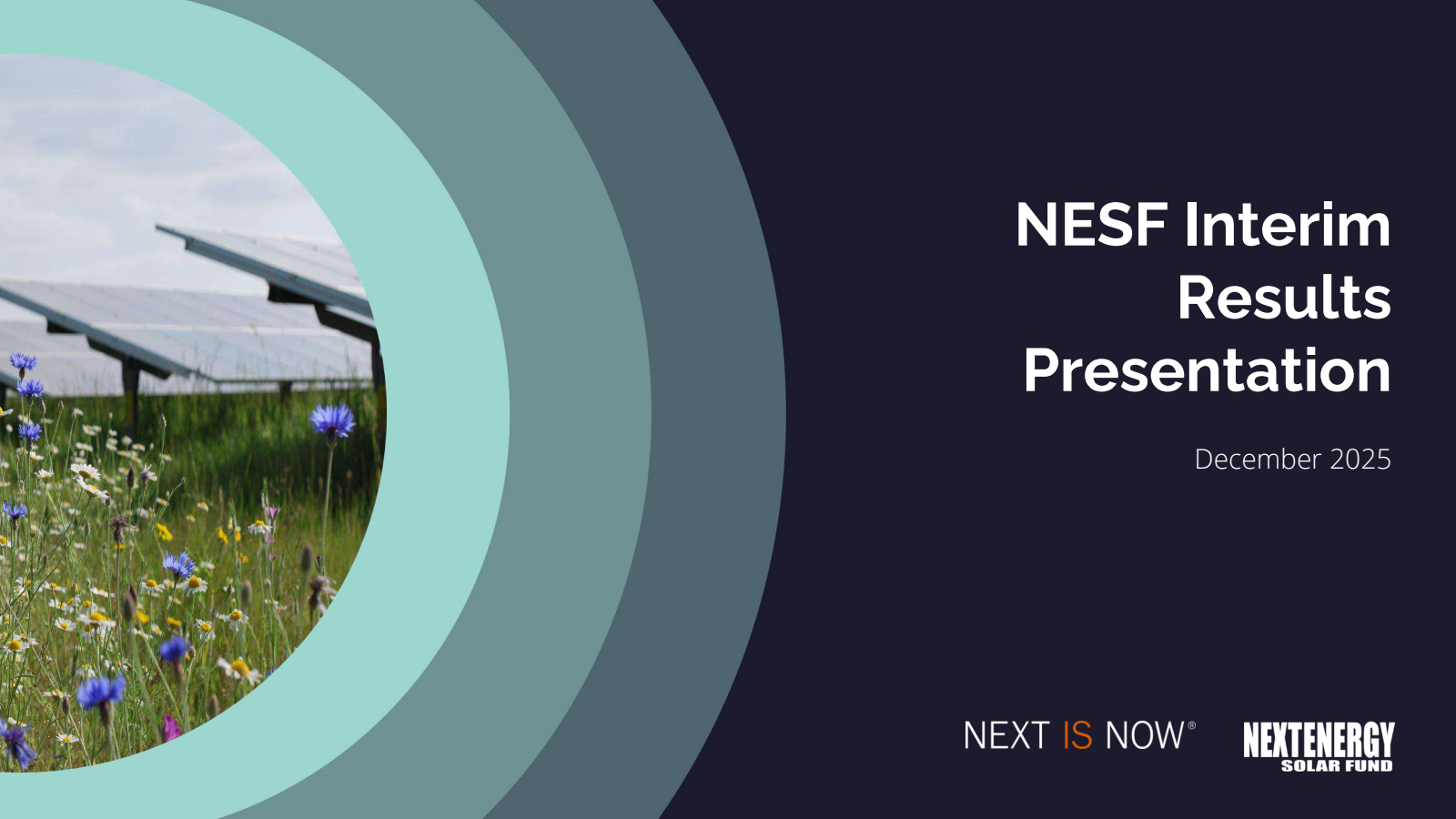 NextEnergy Solar Fund's H1 2026 Slide Deck