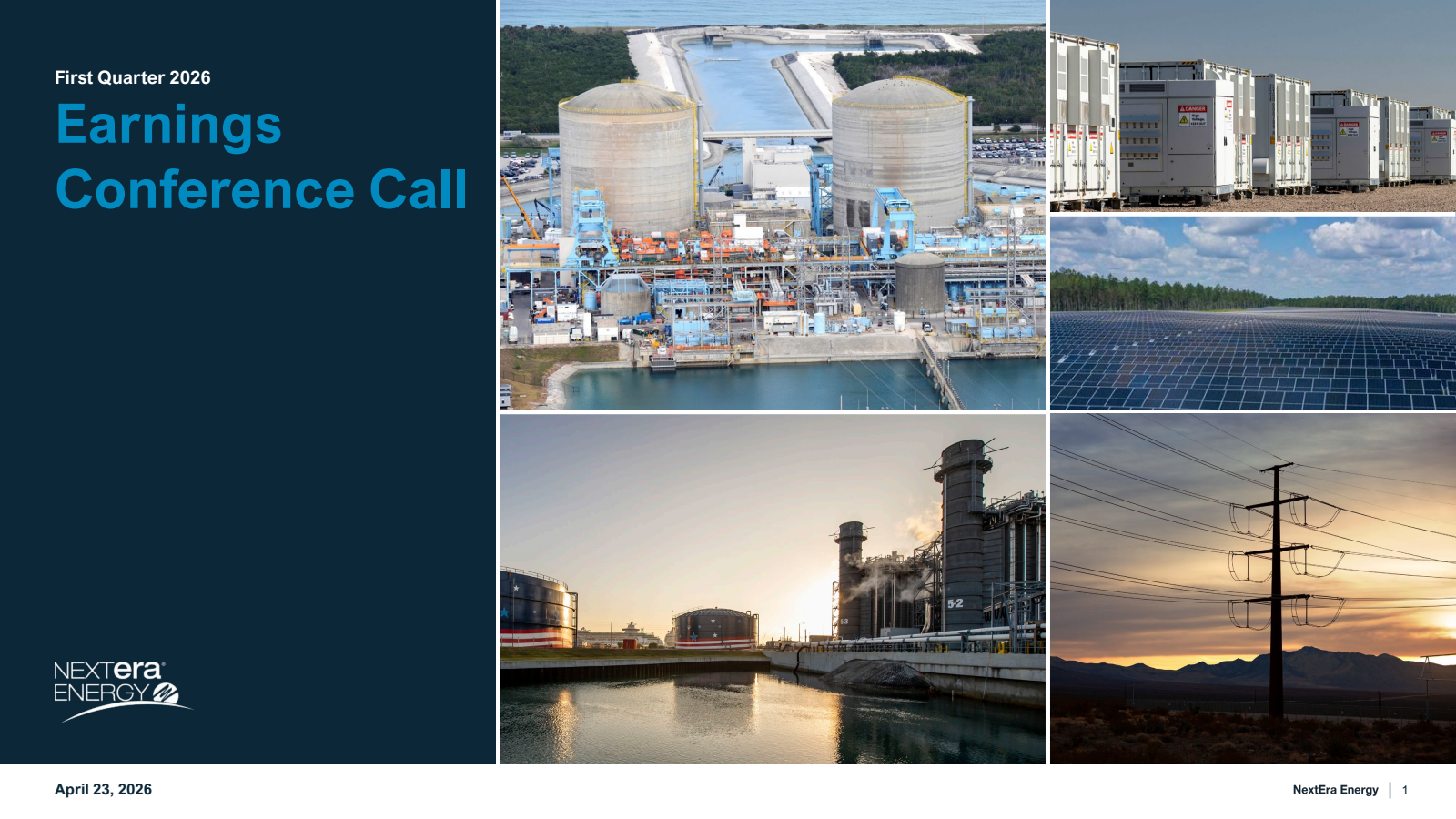 NextEra Energy's Q1 2026 Slide Deck