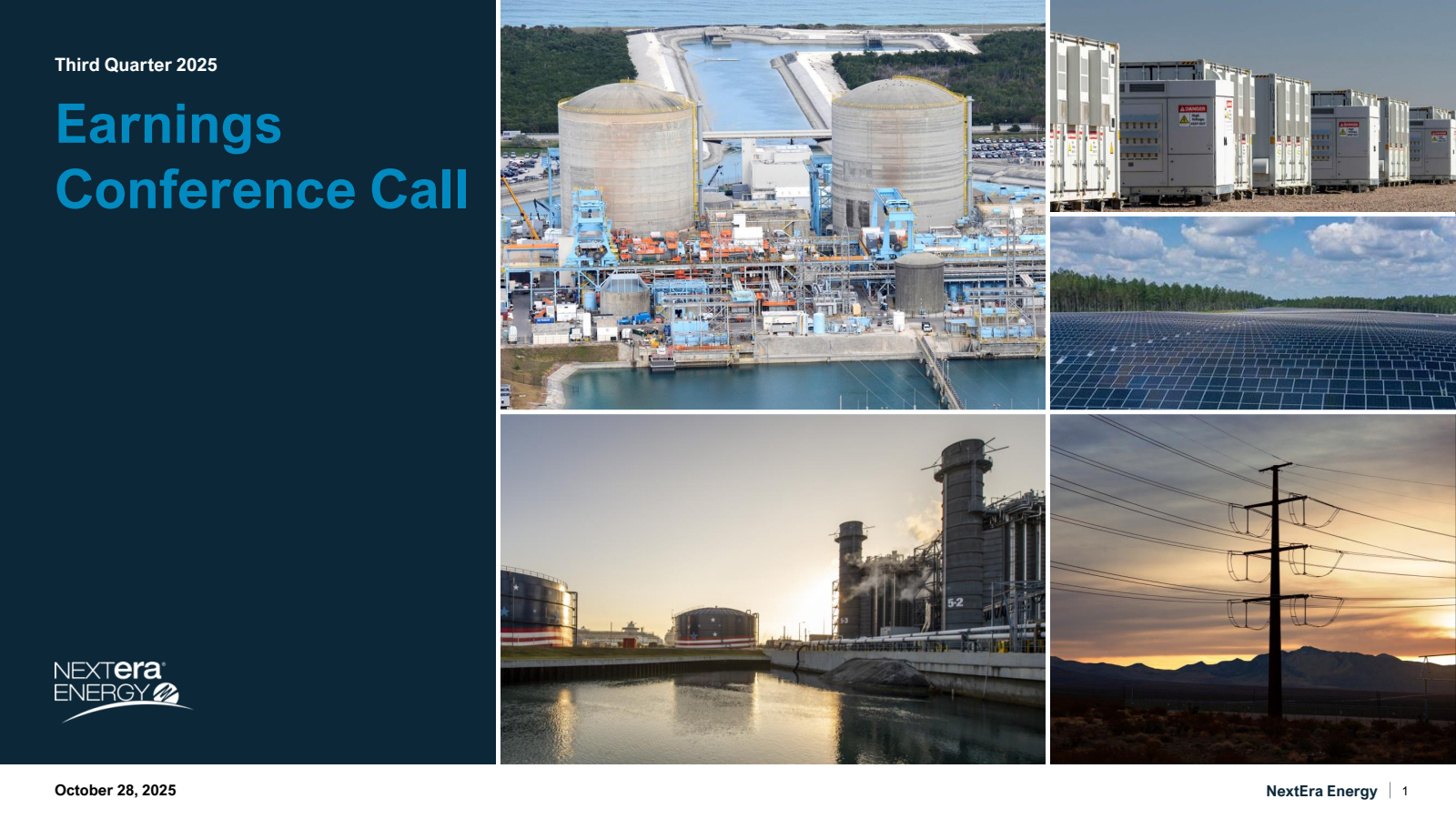 NextEra Energy's Q3 2025 Slide Deck