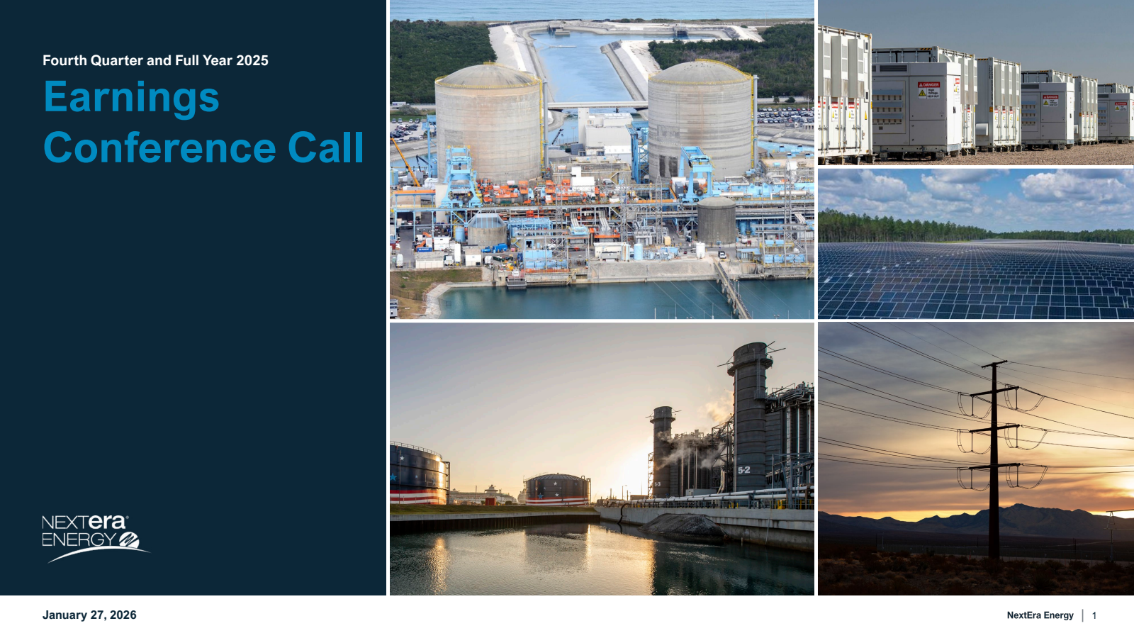NextEra Energy's Q4 2025 Slide Deck