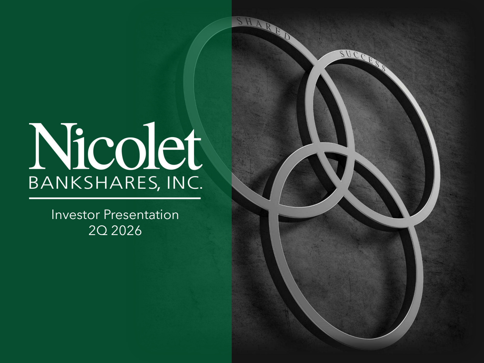 Nicolet Bankshares' Q2 2026 Slide Deck