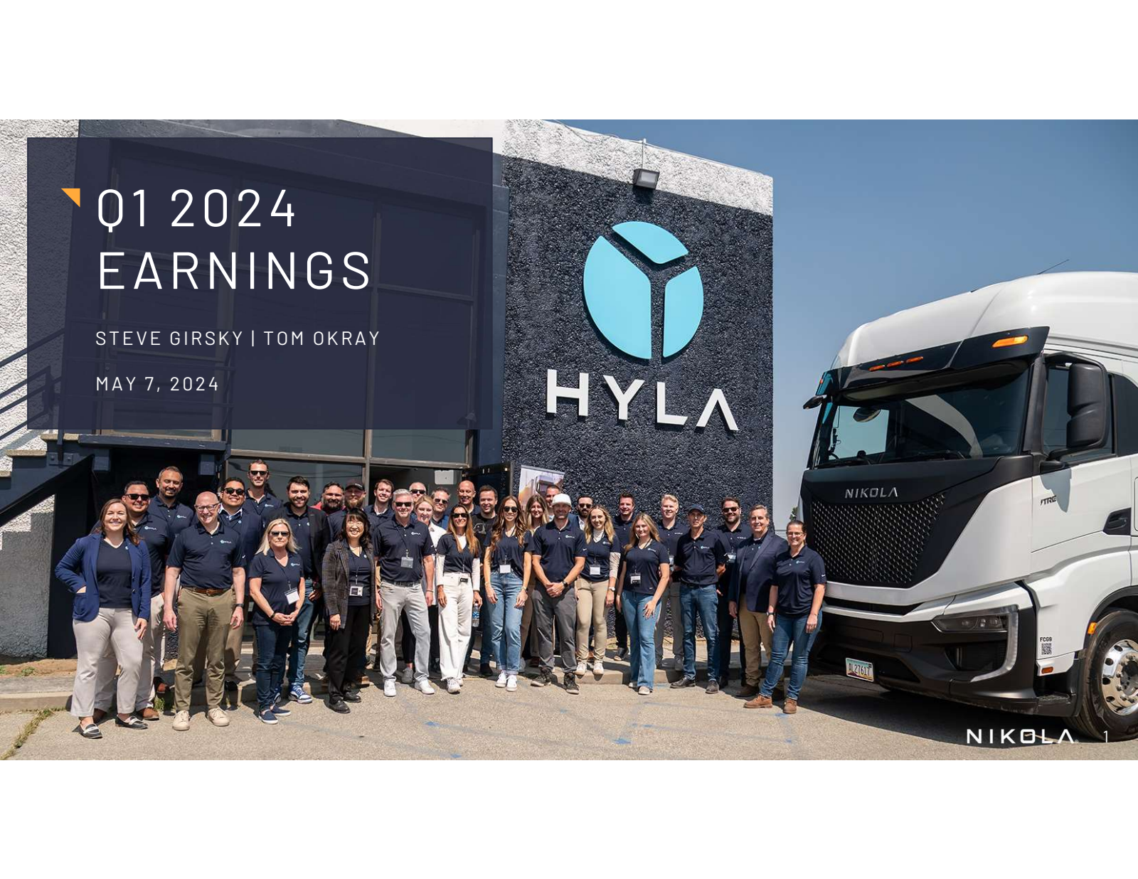 Nikola's Q1 2024 Slide Deck