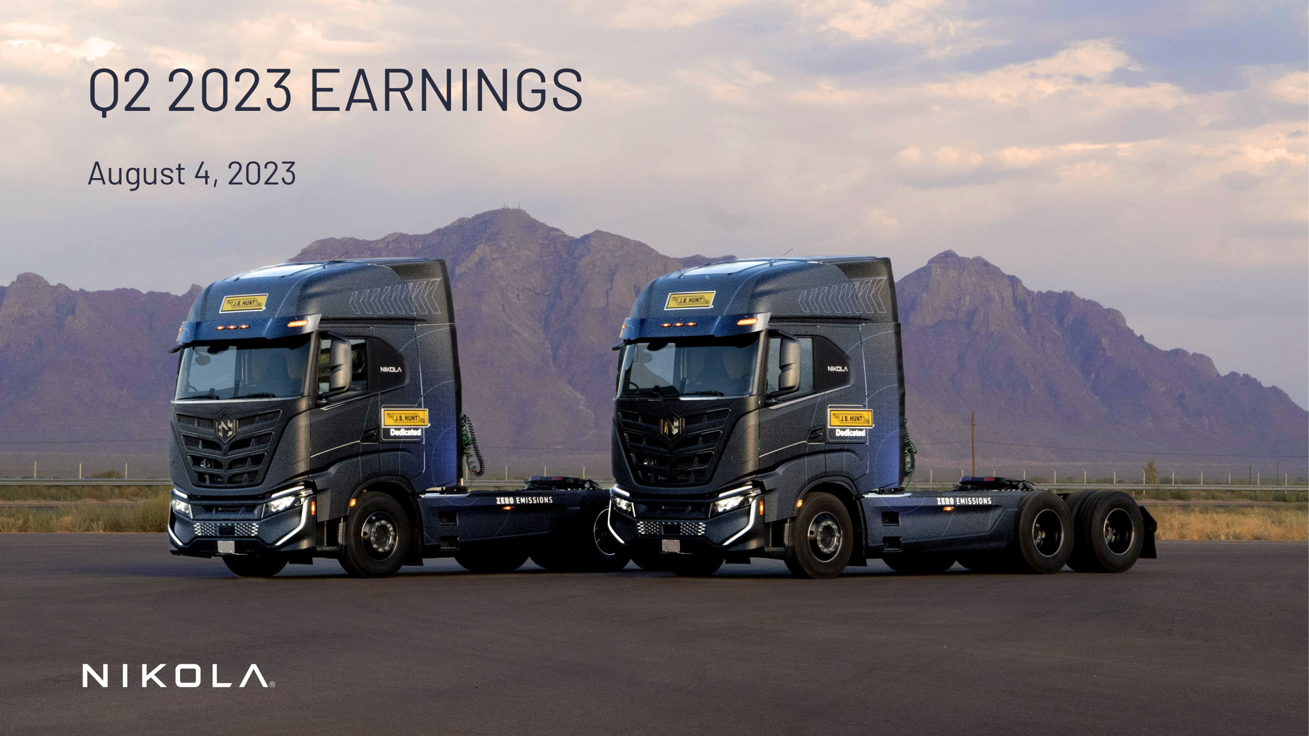 Nikola's Q2 2023 Slide Deck