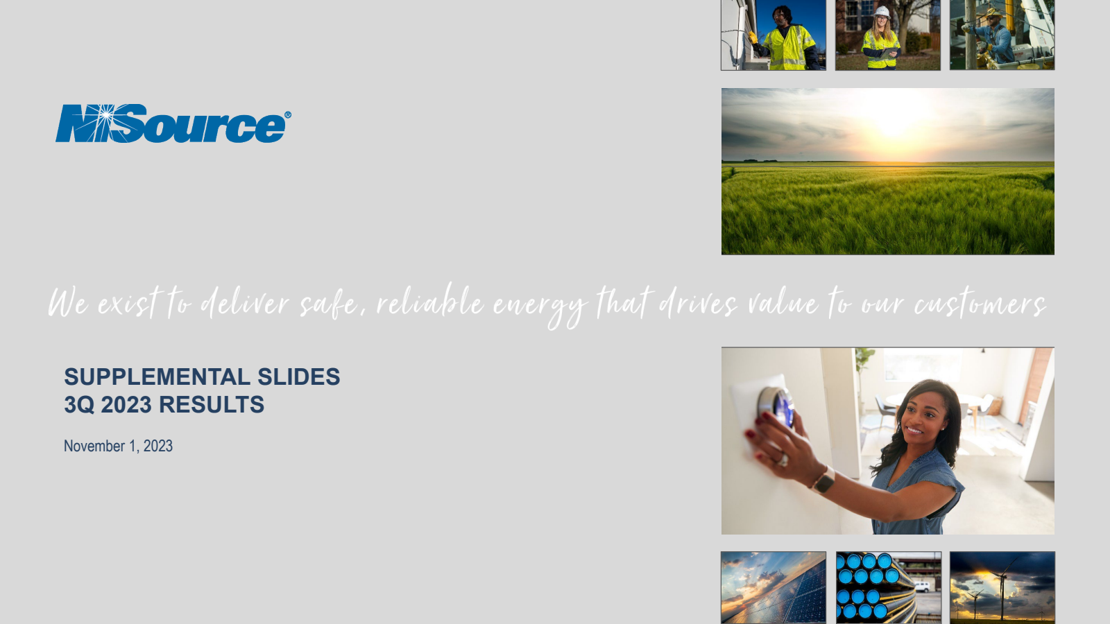 NiSource's Q3 2023 Slide Deck