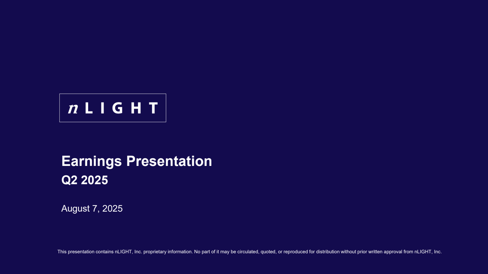nLight's Q2 2025 Slide Deck