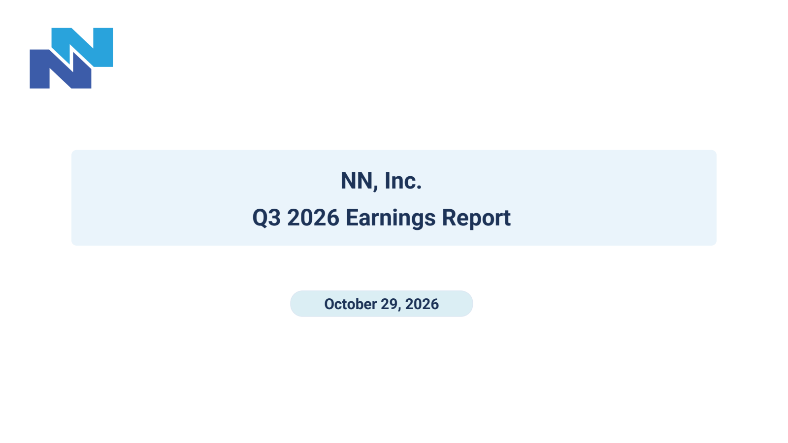 NN's Q3 2026 Slide Deck