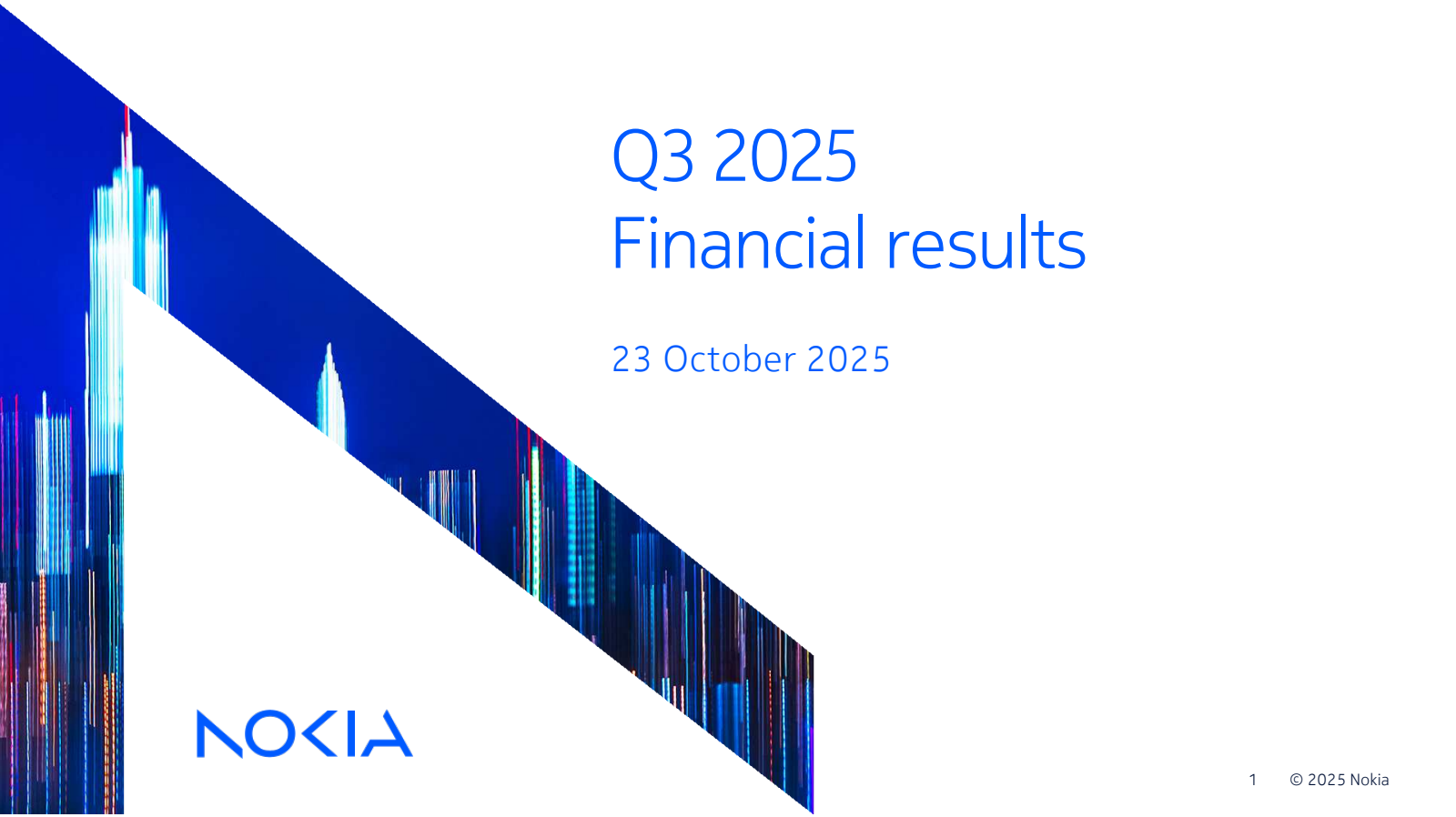 Nokia's Q3 2025 Slide Deck