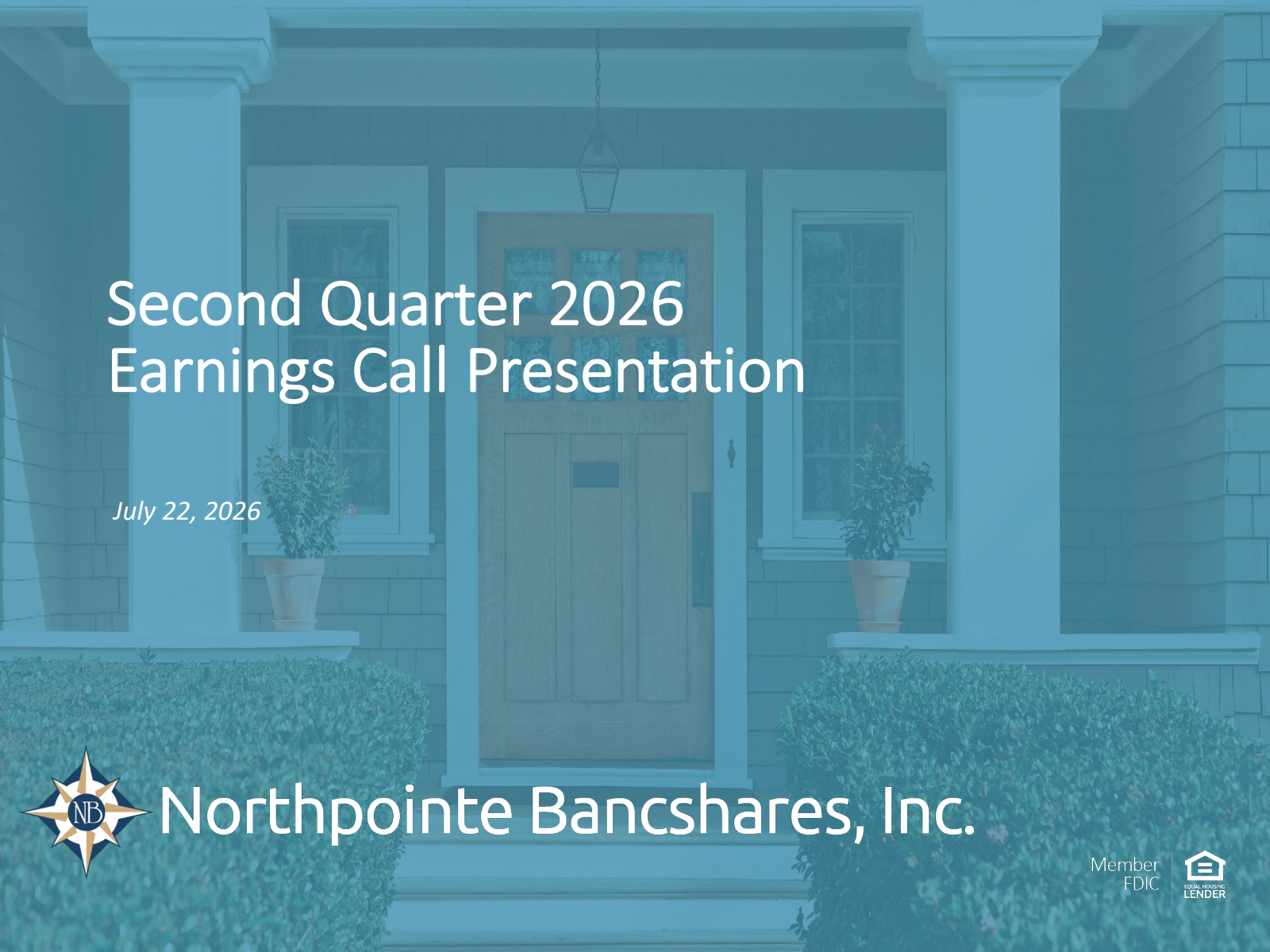 Northpointe Bancshares' Q2 2026 Slide Deck
