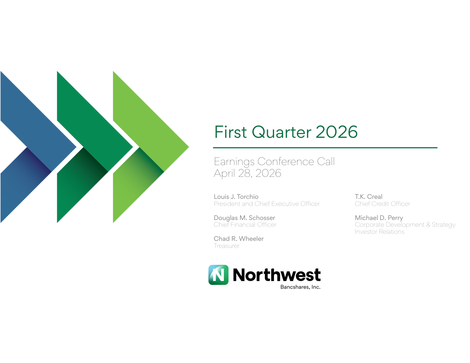 Northwest Bancshares' Q1 2026 Slide Deck
