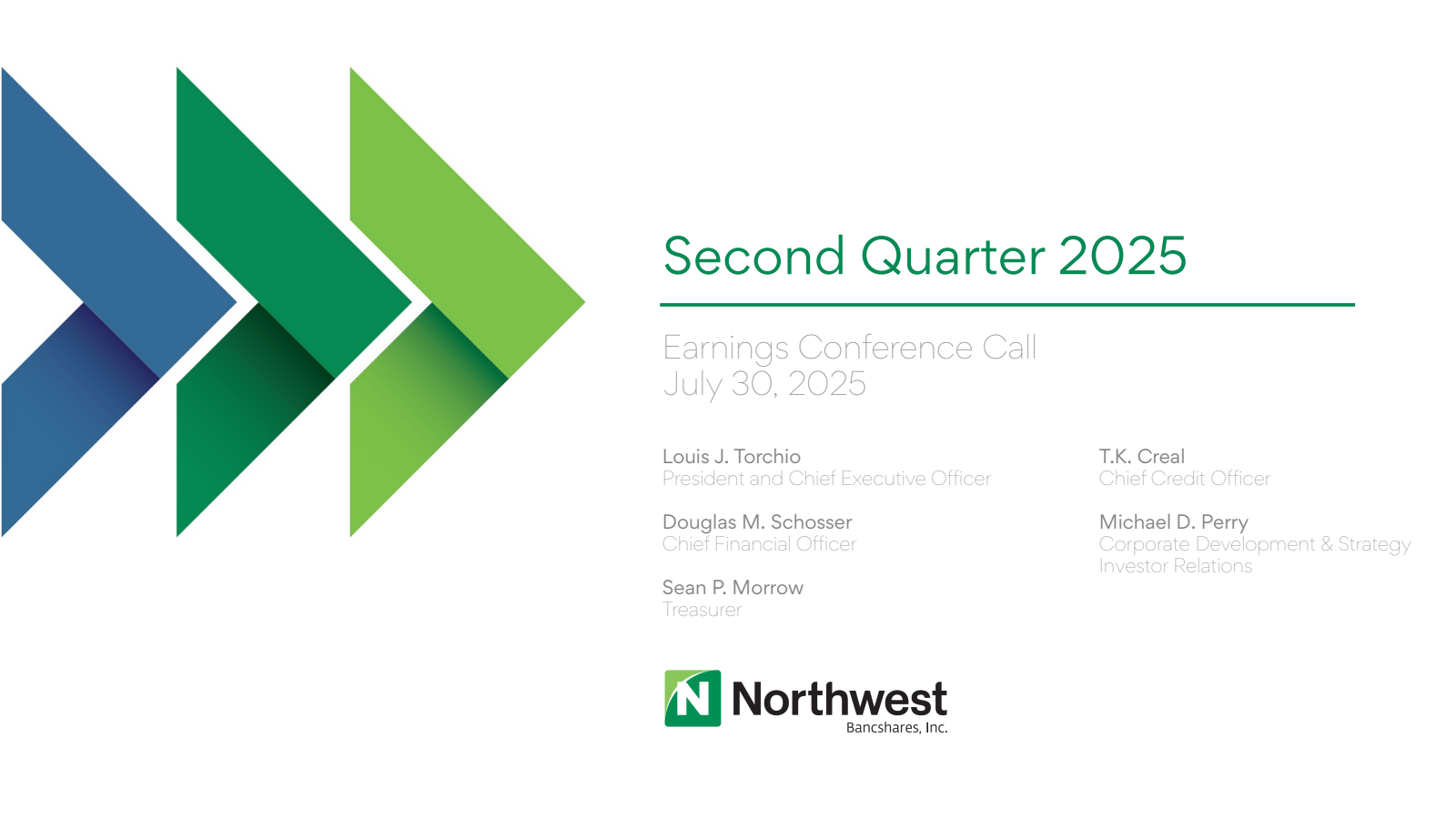 Northwest Bancshares' Q2 2025 Slide Deck