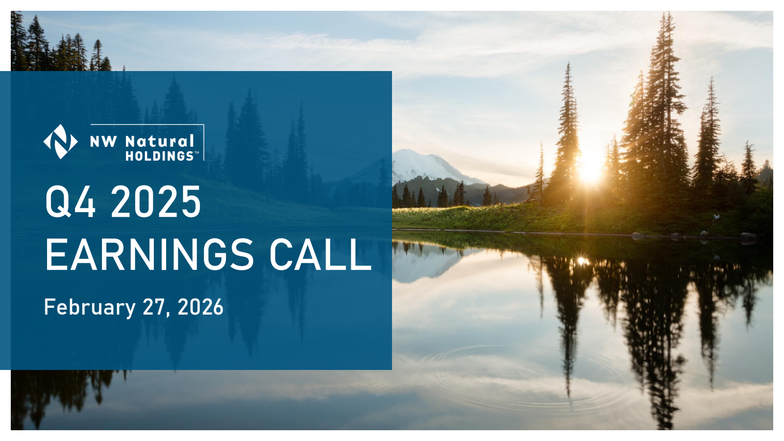 Northwest Natural Gas' Q4 2025 Slide Deck