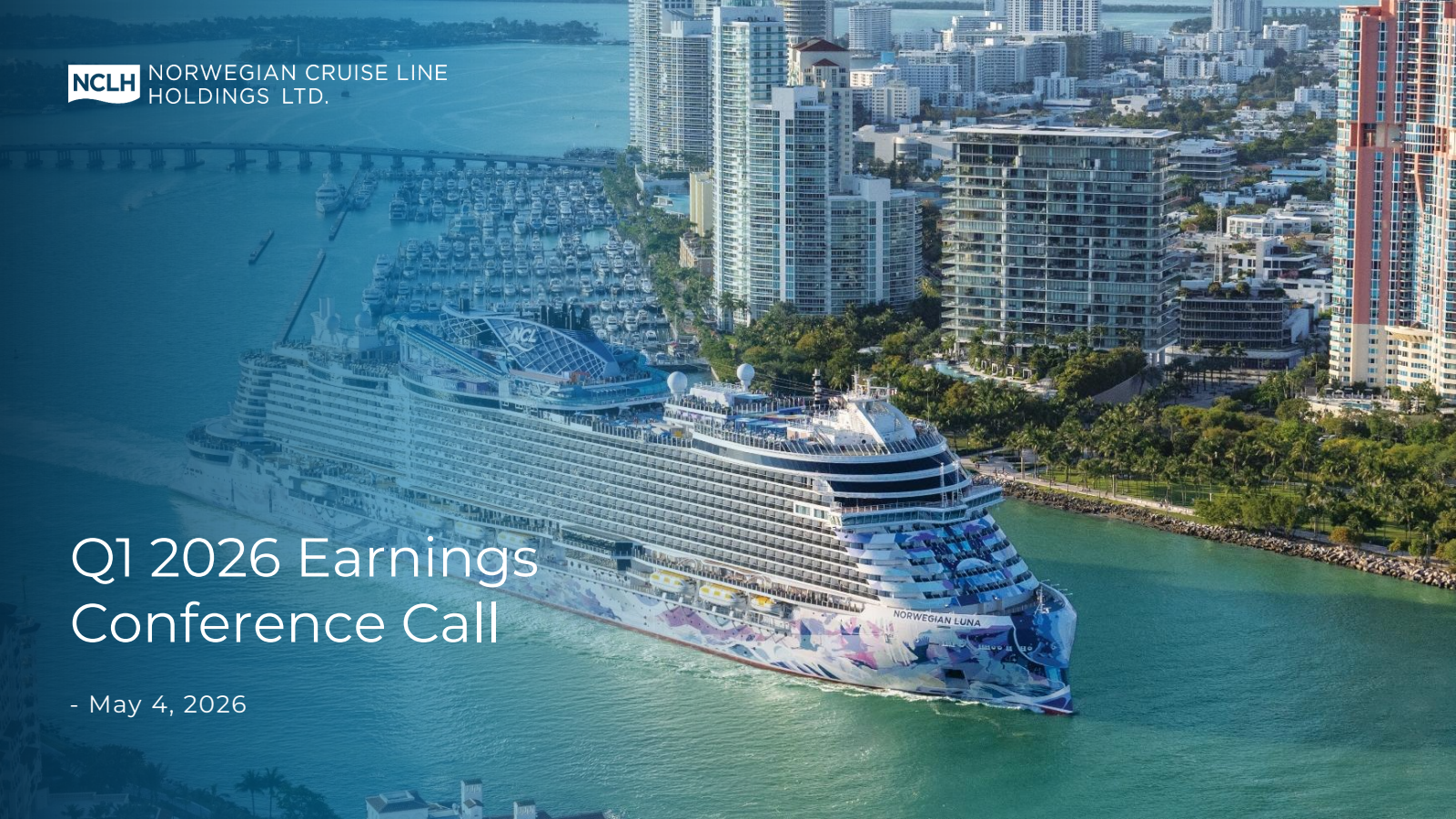 Norwegian Cruise Line's Q1 2026 Slide Deck