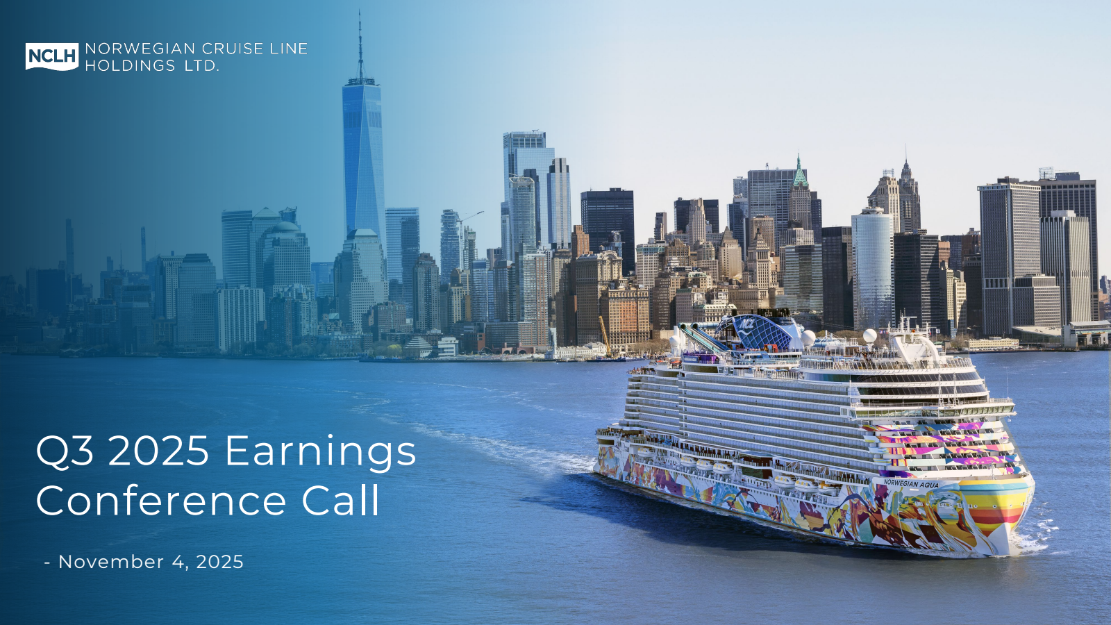 Norwegian Cruise Line's Q3 2025 Slide Deck