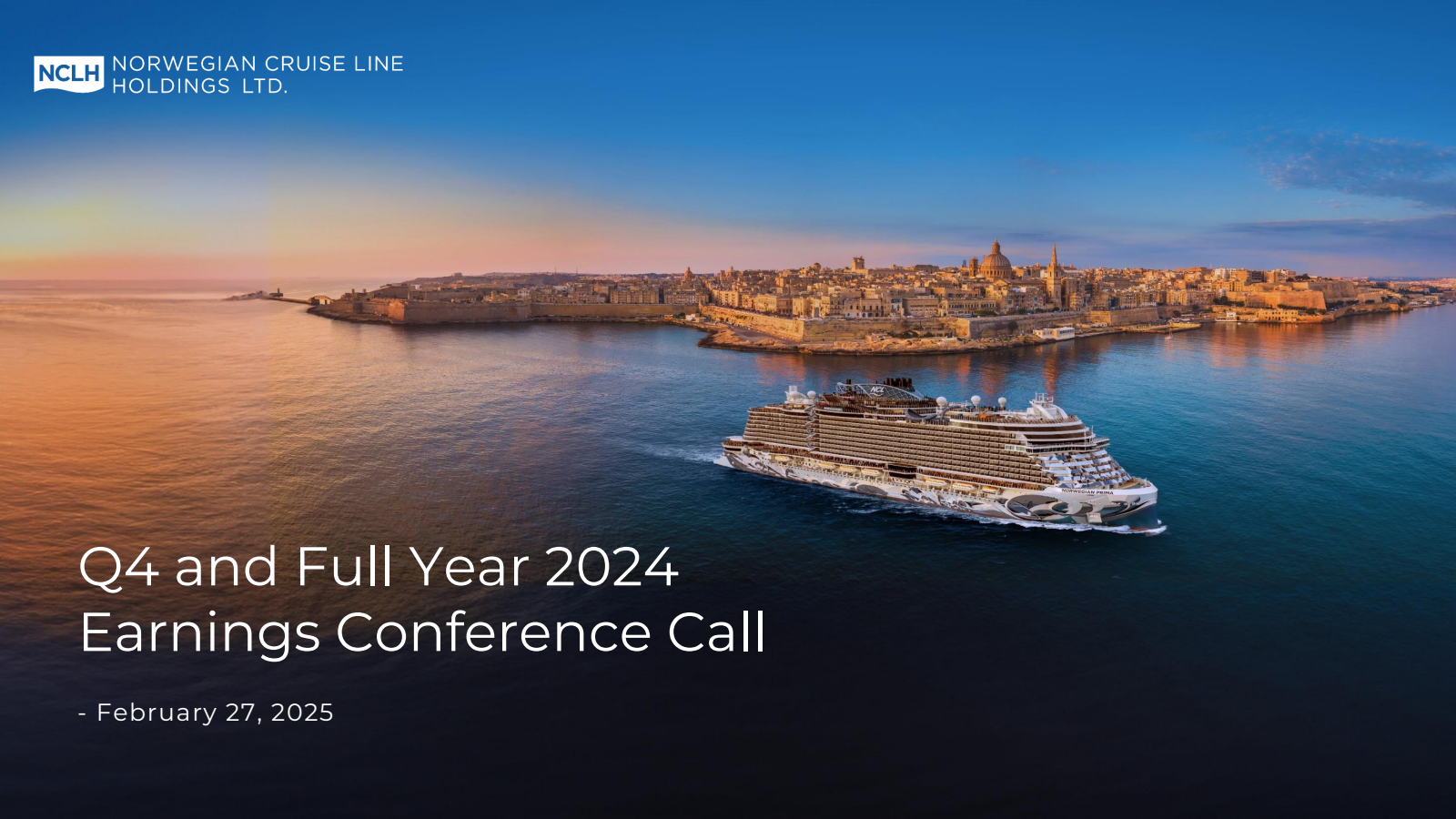 Norwegian Cruise Line's Q4 2024 Slide Deck