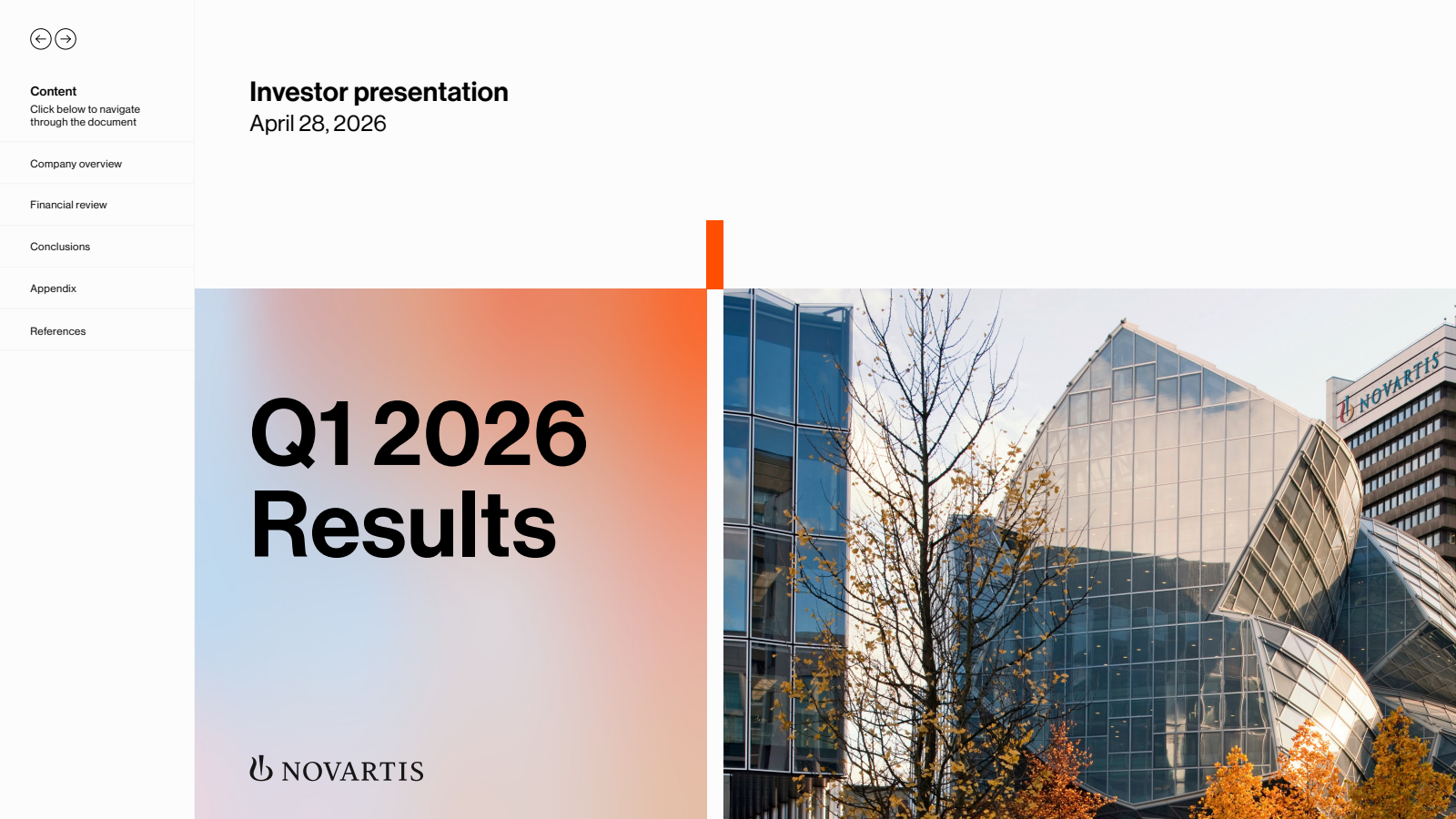 Novartis' Q1 2026 Slide Deck