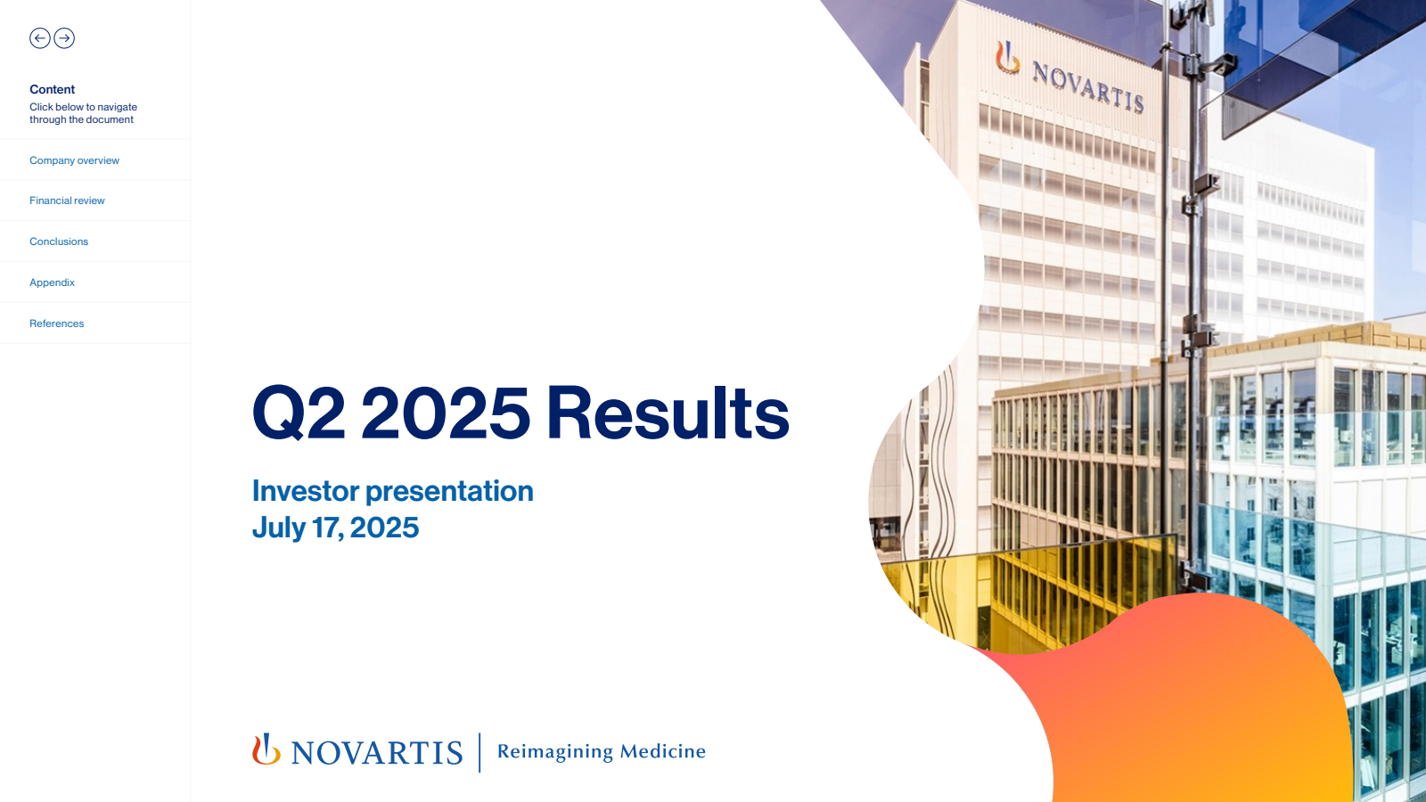 Novartis' Q2 2025 Slide Deck