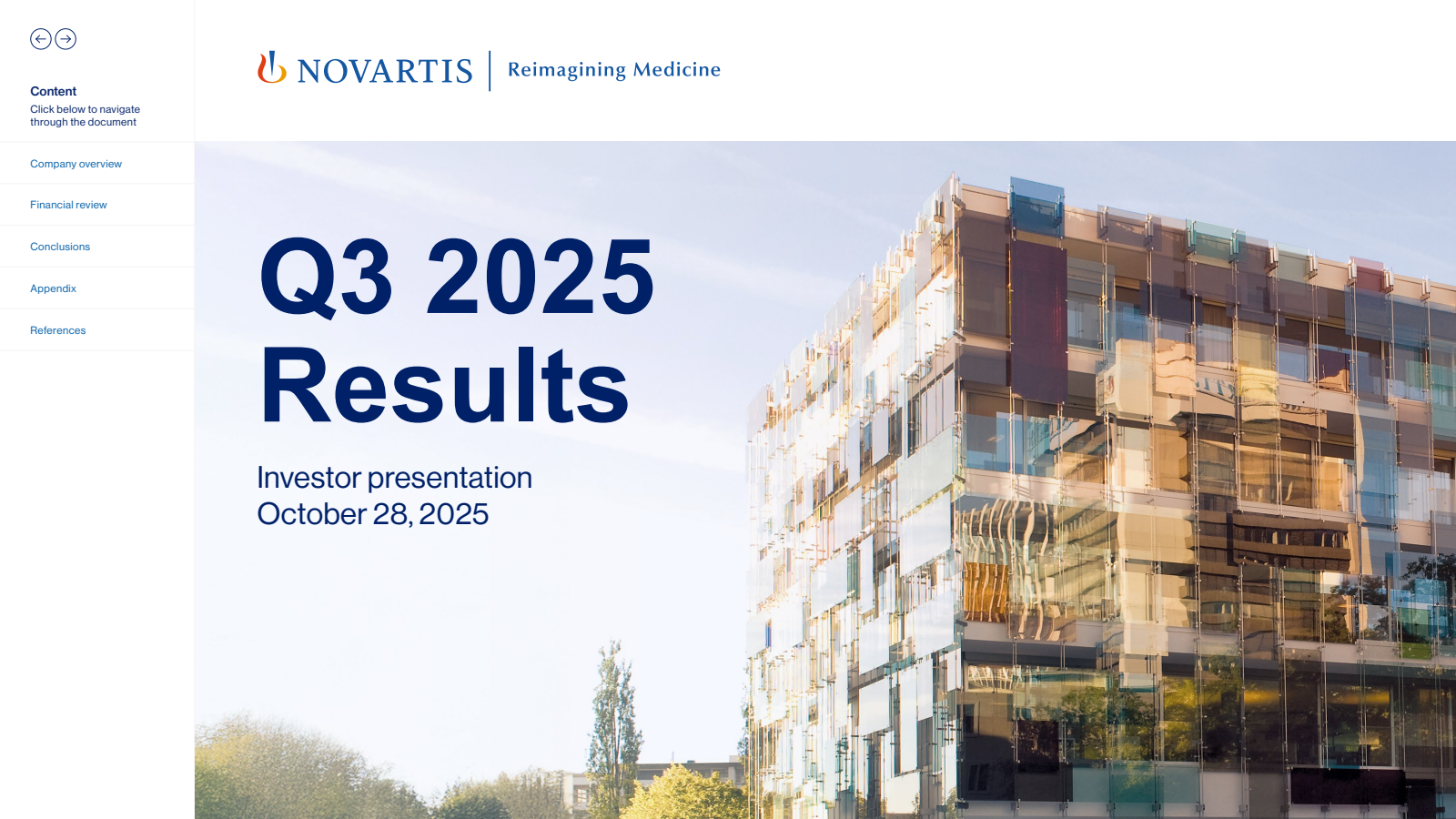 Novartis' Q3 2025 Slide Deck