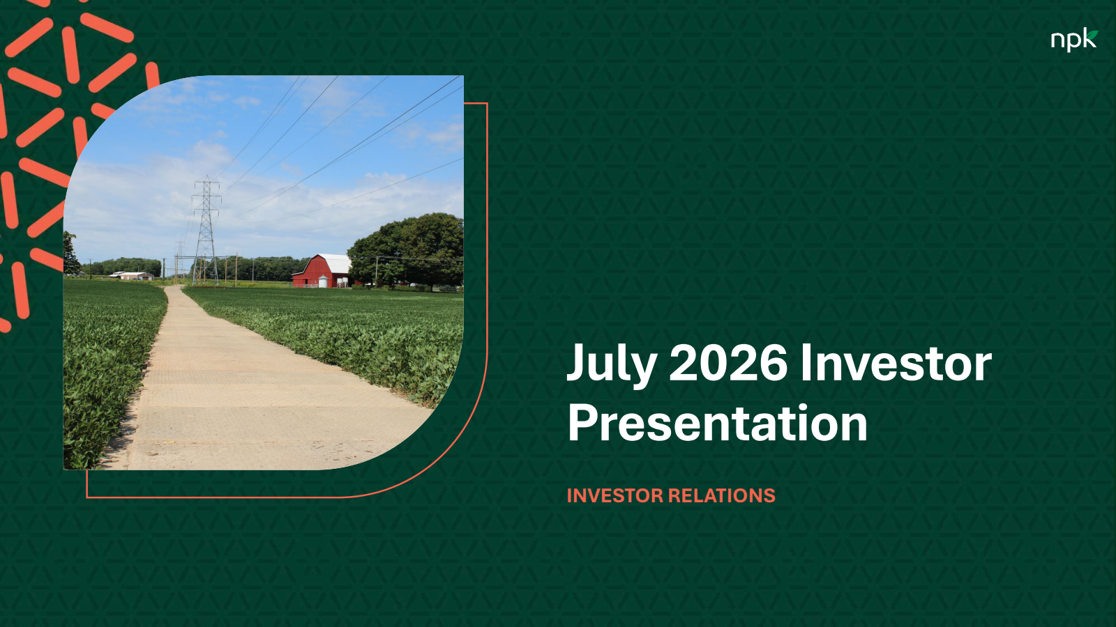NPK International's Q2 2026 Slide Deck