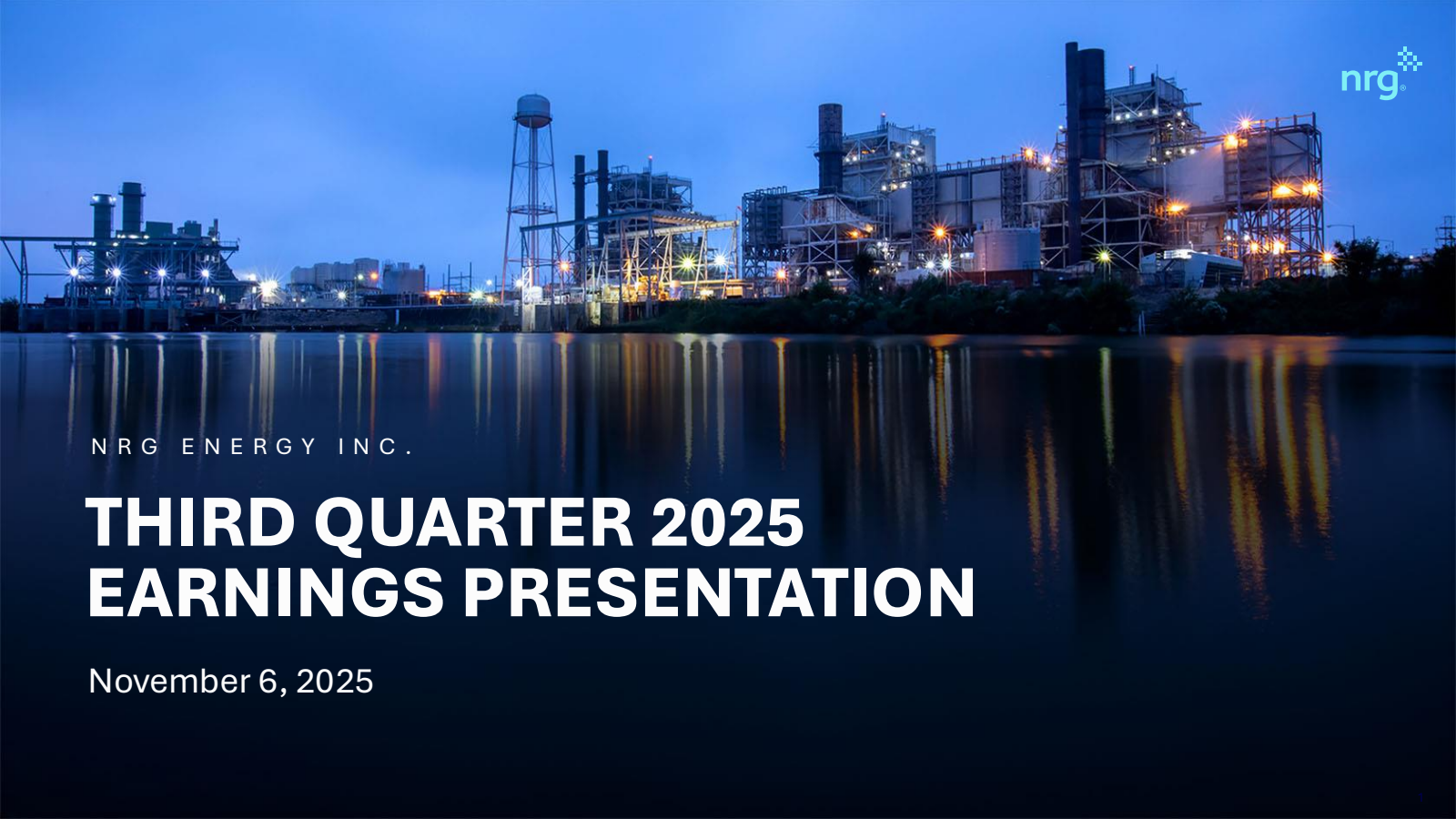 NRG Energy's Q3 2025 Slide Deck