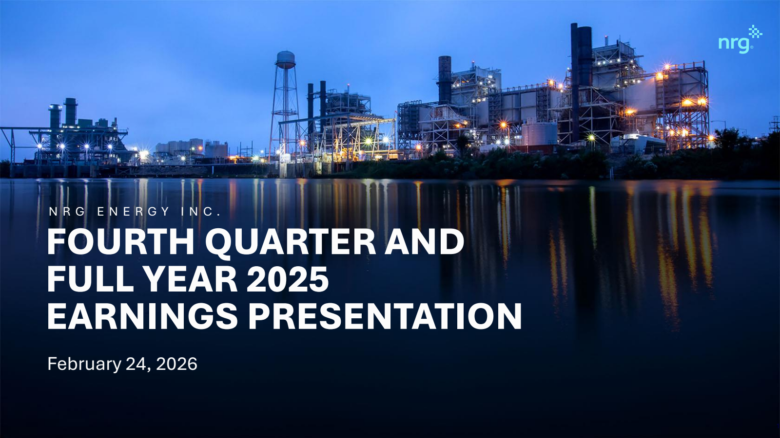NRG Energy's Q4 2025 Slide Deck