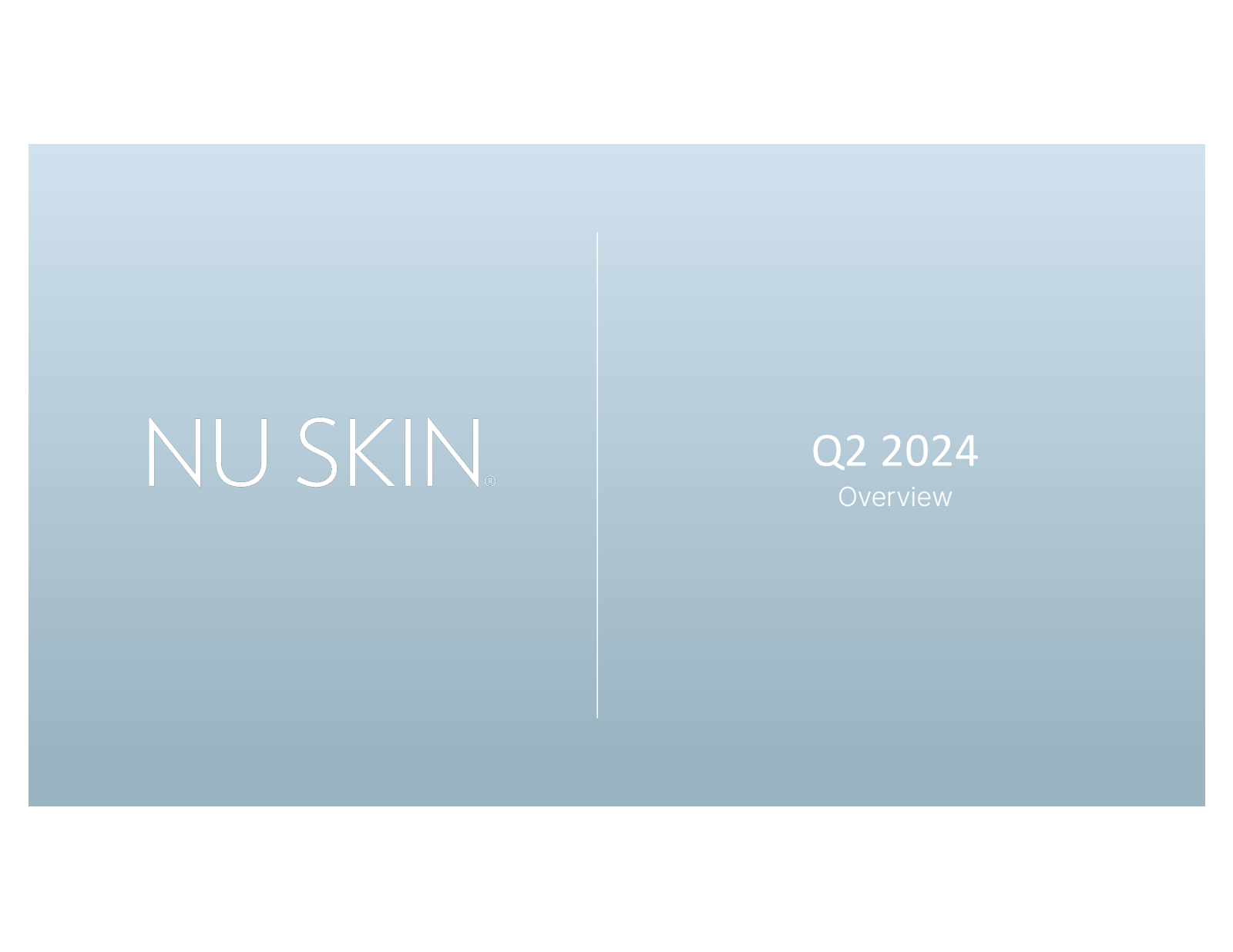 Nu Skin Enterprises' Q2 2024 Slide Deck